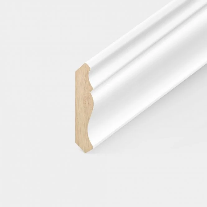 2.4m White Painted Decorative Coving 14mm x 67mm
