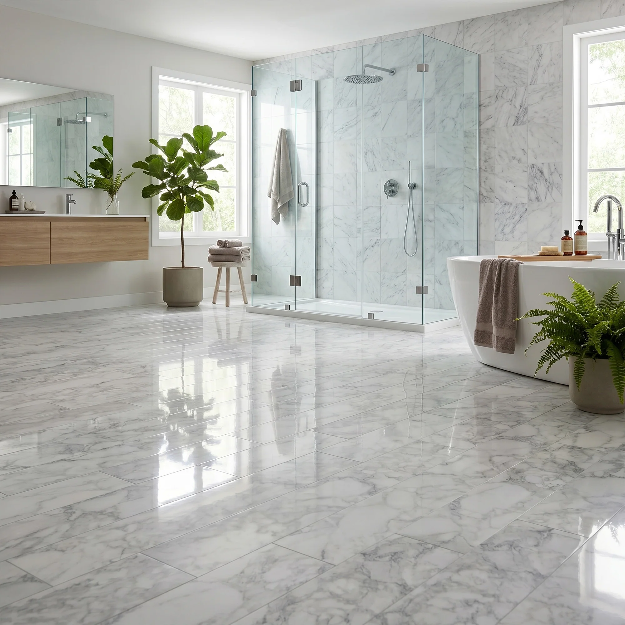 Arabescato - Aqua Pro 8.5mm High Gloss Wide Laminate Flooring - Image 3