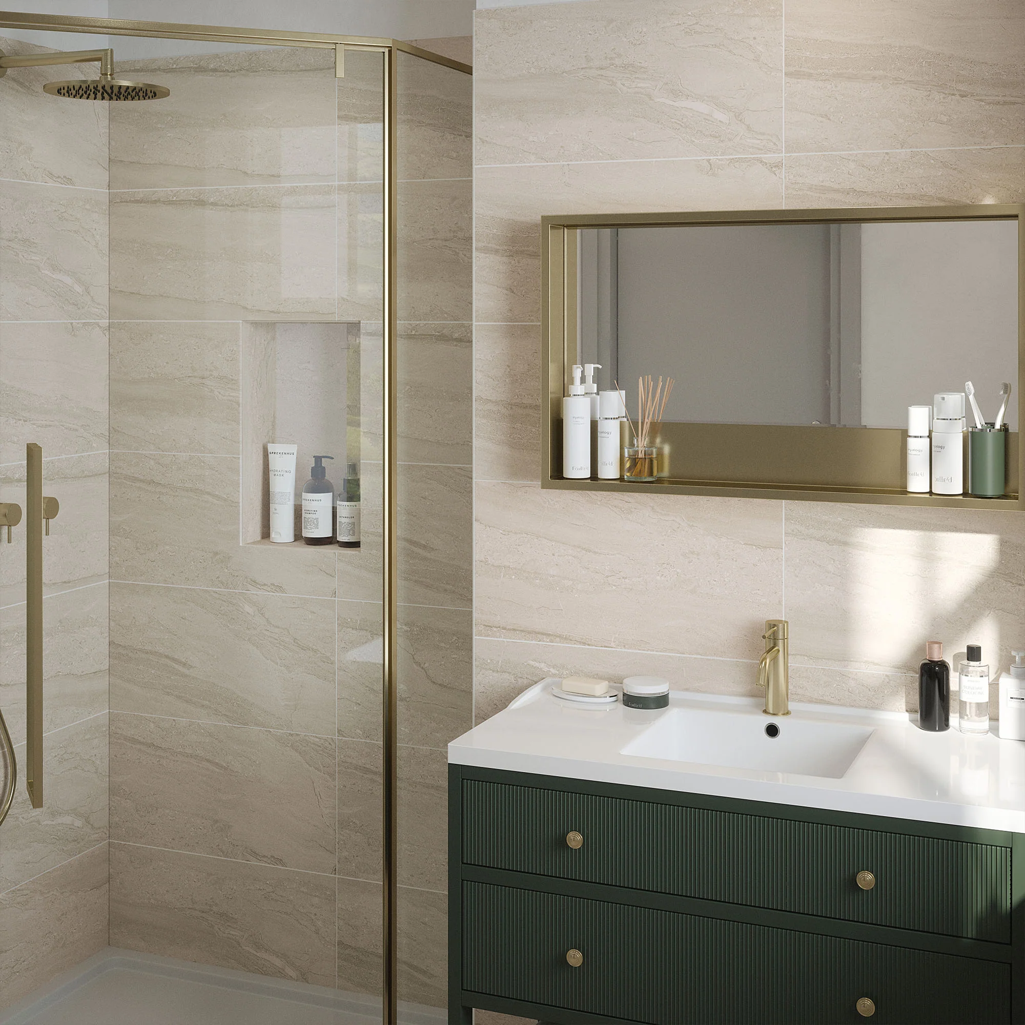 Beige Matt - Arden Smooth Ceramic Wall Tile - Image 3