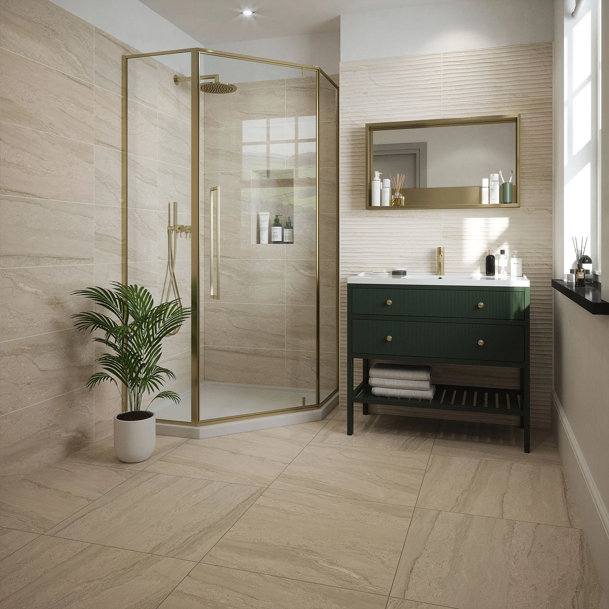 Beige Matt - Arden Smooth Porcelain Wall & Floor Tile - Image 4