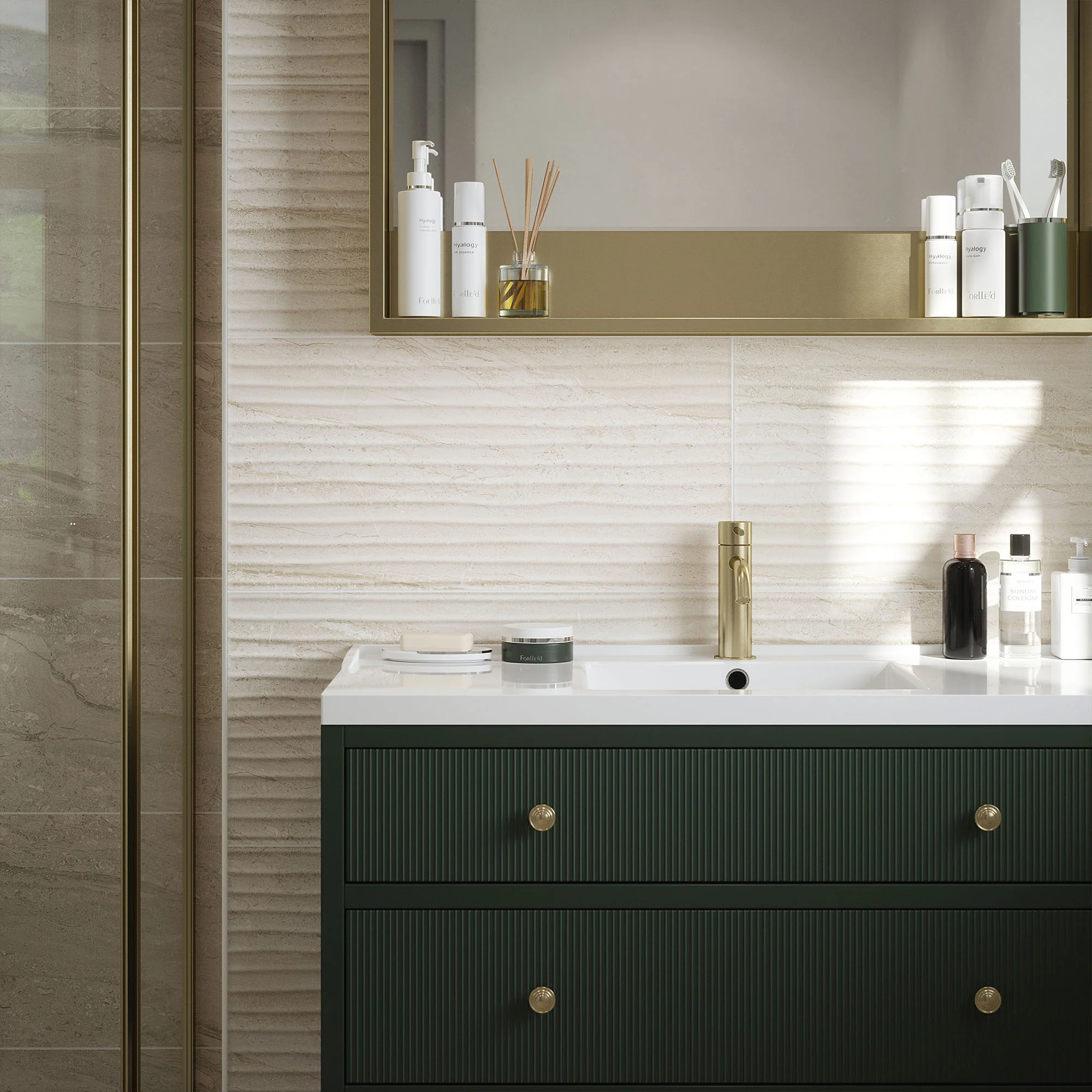 Beige Matt - Arden Textured Ceramic Wall Tile - Image 3