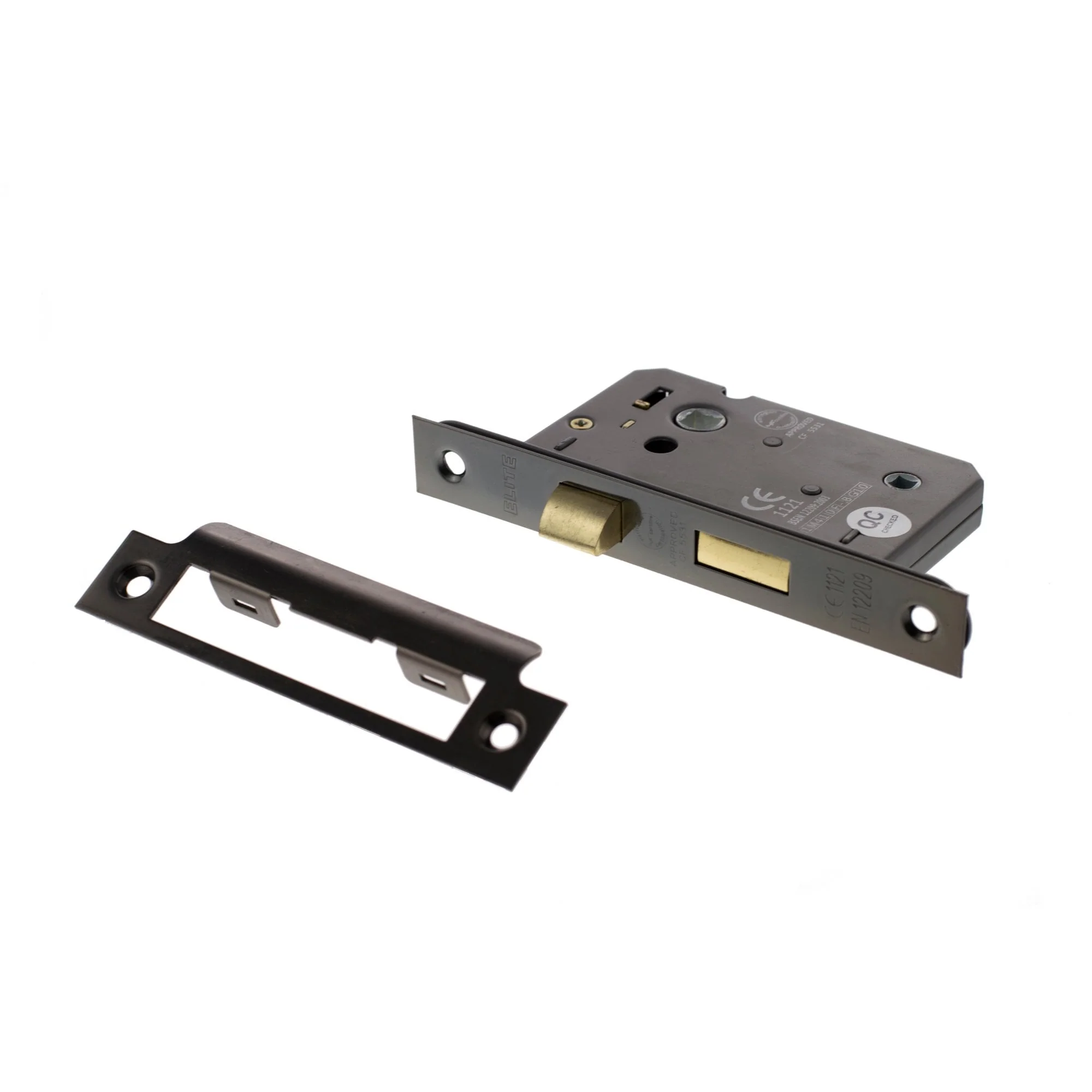 63mm (2.5'') CE Bathroom Lock - Black Nickel - Image 2