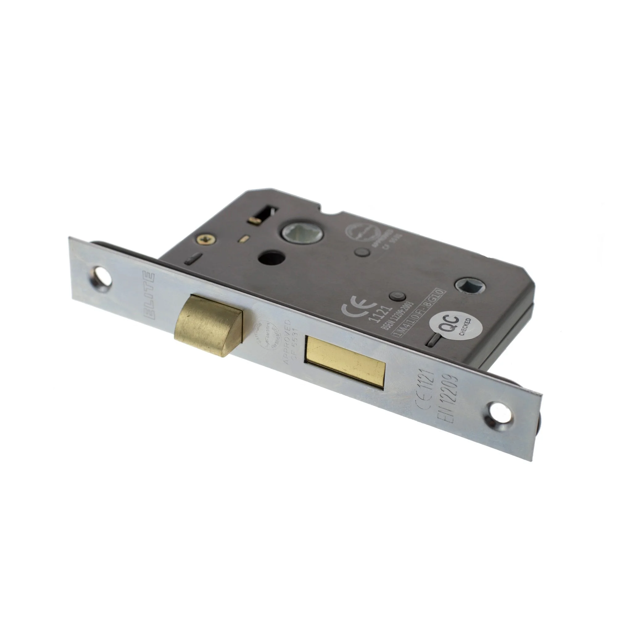63mm (2.5'') CE Bathroom Lock - Satin Chrome