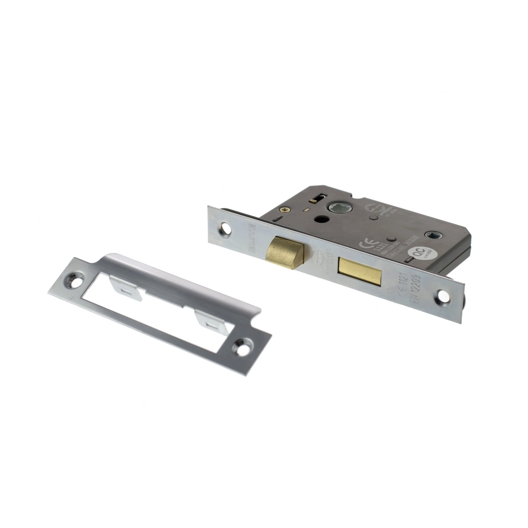 63mm (2.5'') CE Bathroom Lock - Satin Chrome - Image 2