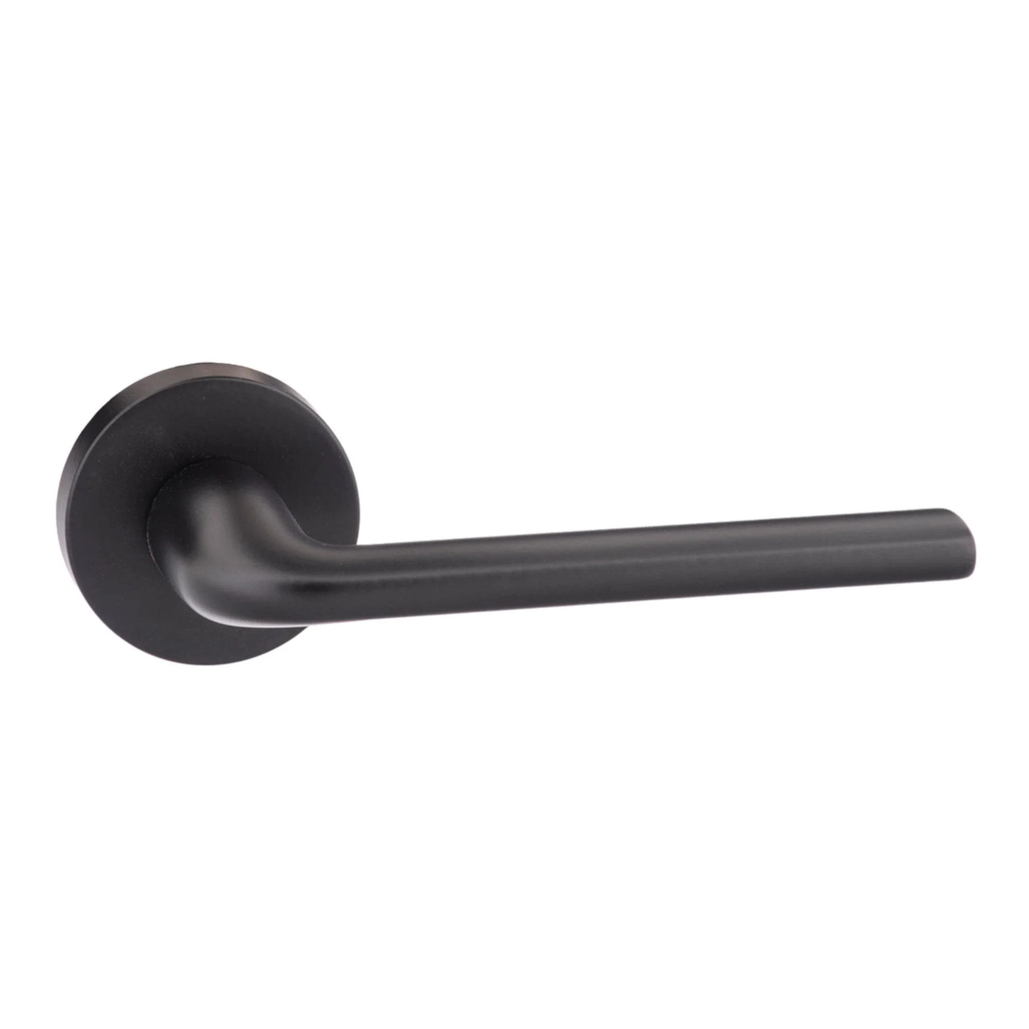 Forme Milly Designer Round Lever Door Handle - Matt Black
