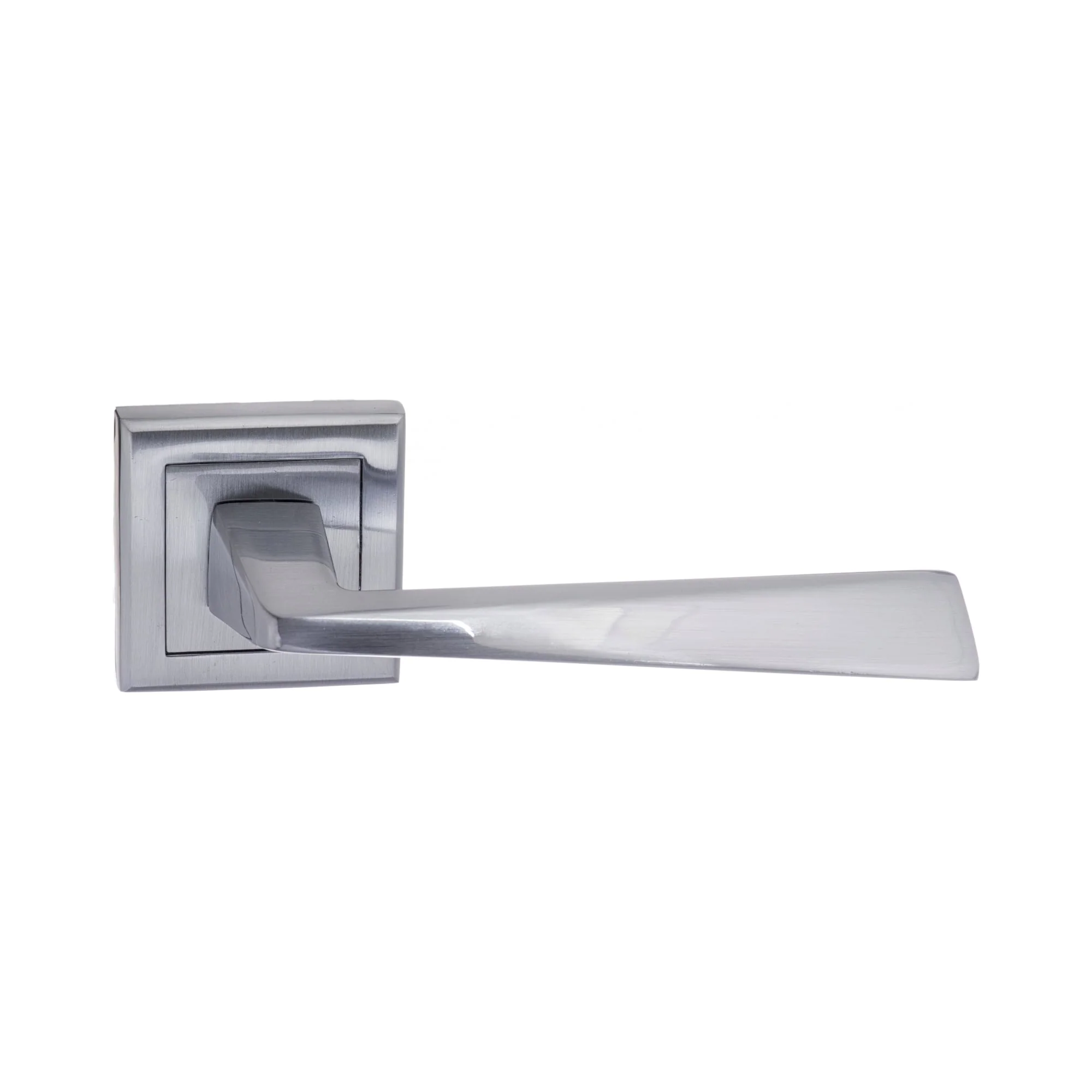Status California Square Lever Door Handle - Satin Chrome