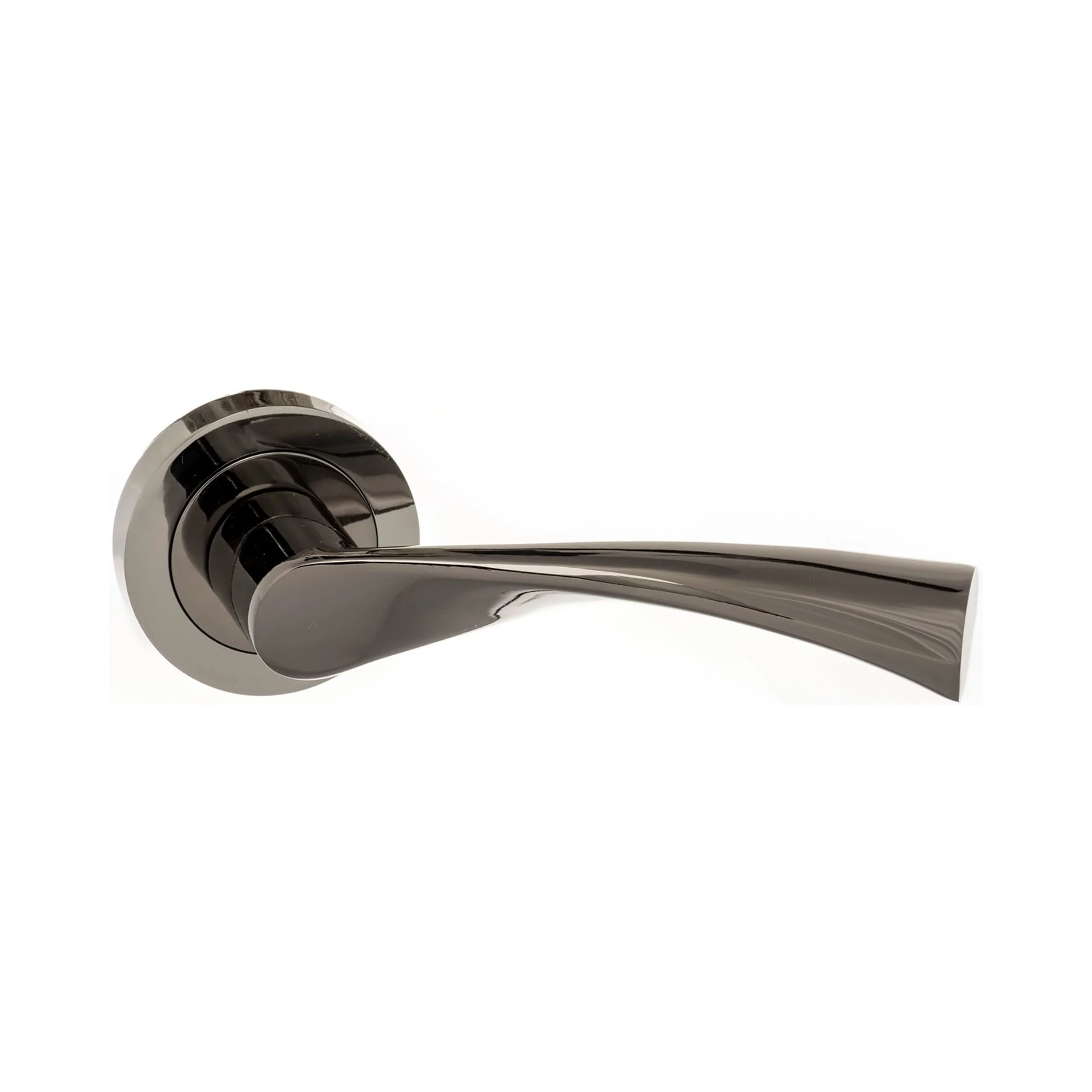 Status Colorado Round Lever Door Handle - Black Nickel