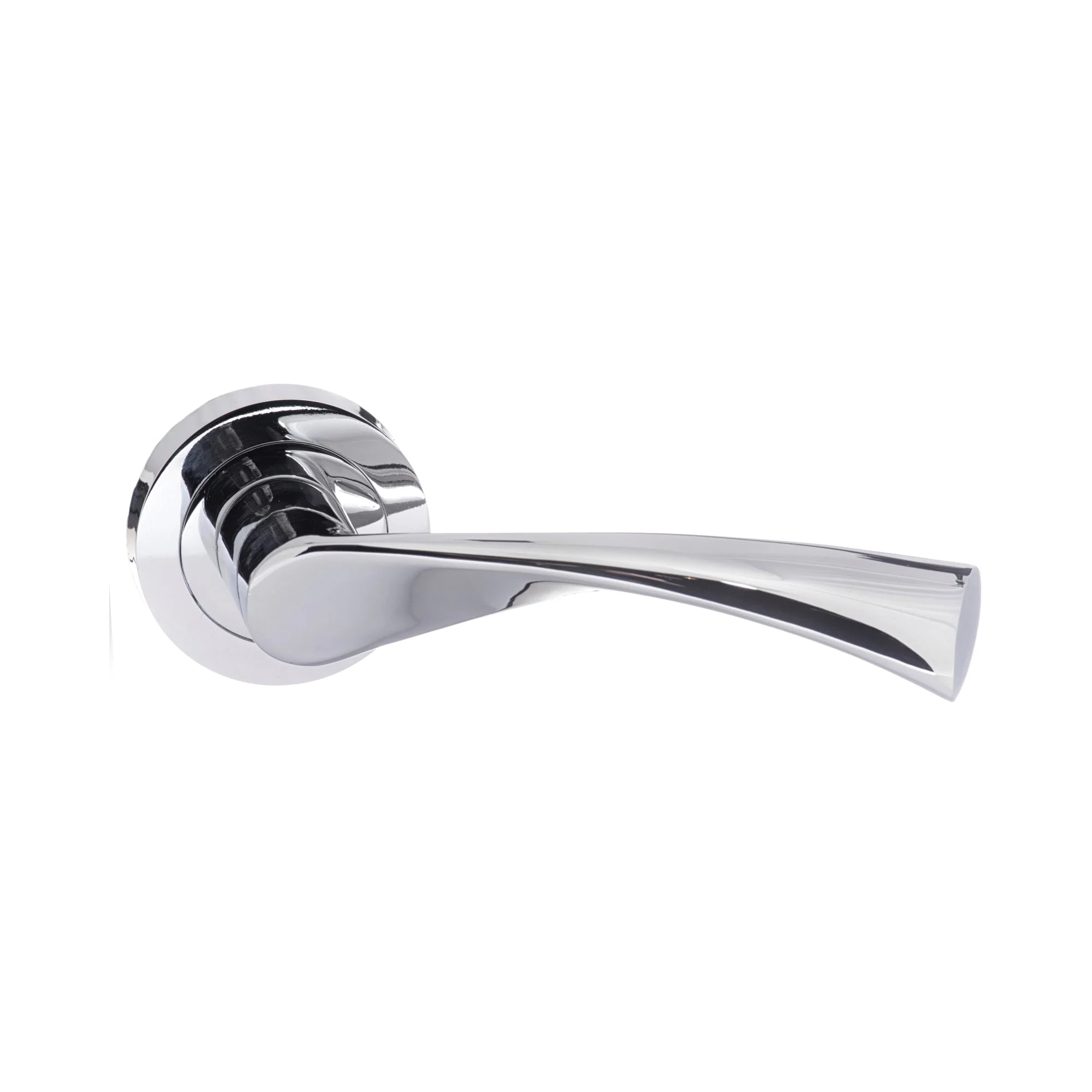 Status Colorado Round Lever Door Handle - Polished Chrome