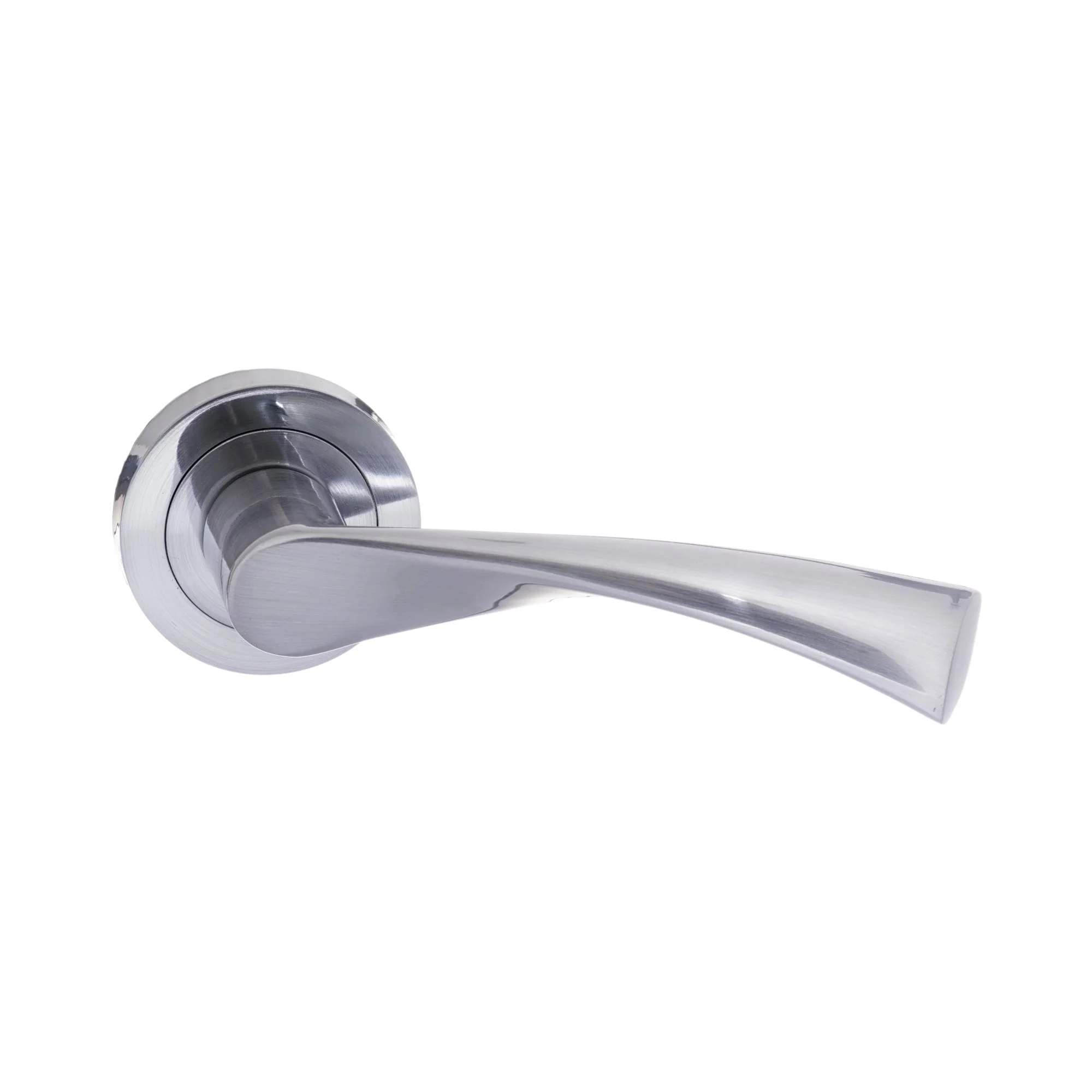 Status Colorado Round Lever Door Handle - Satin Chrome