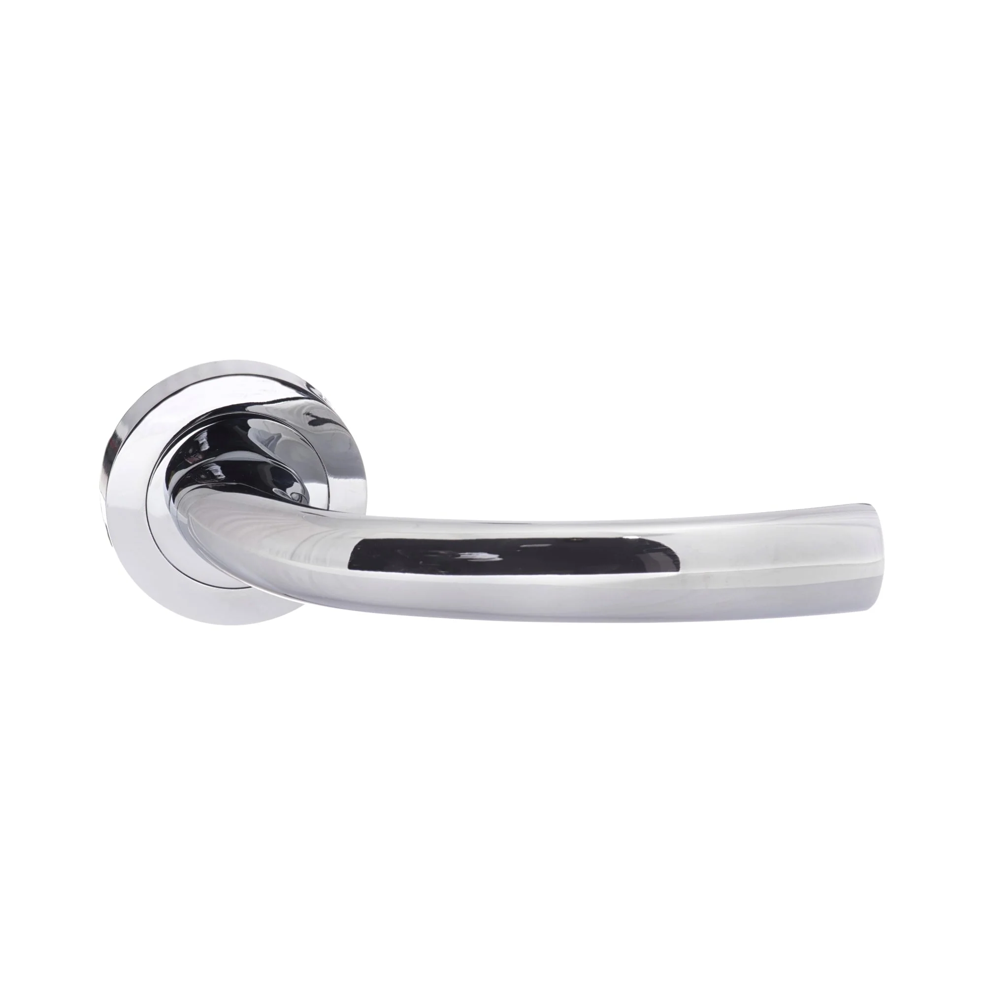 Status Nevada Round Lever Door Handle - Polished Chrome