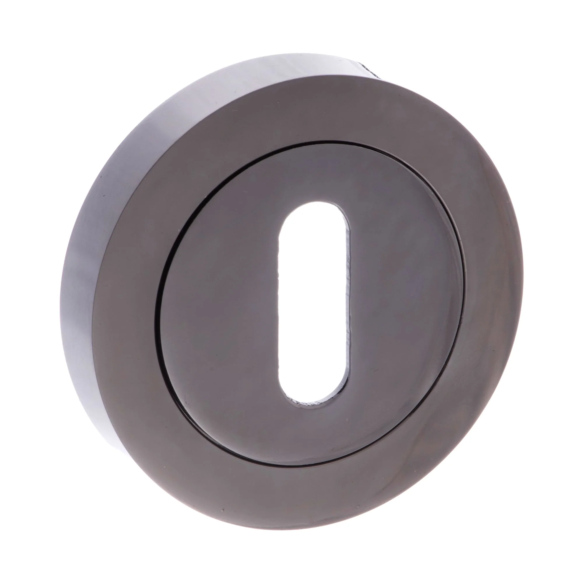 Status Round Key Escutcheon Pair - Black Nickel