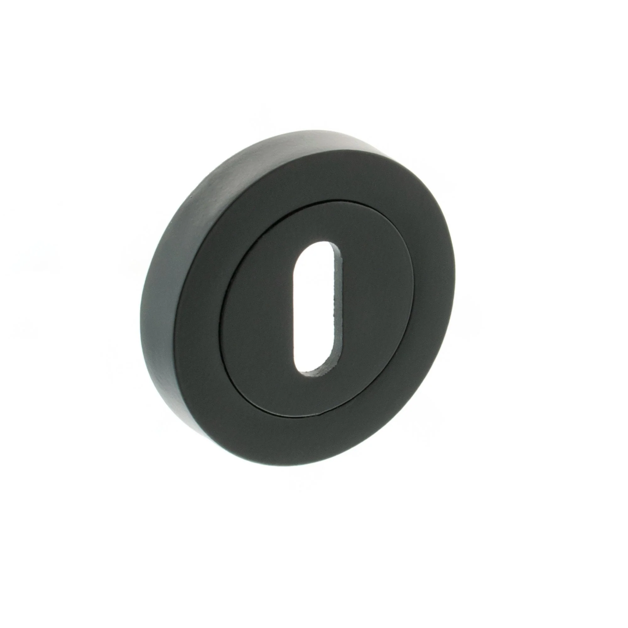 Status Round Key Escutcheon Pair - Matt Black