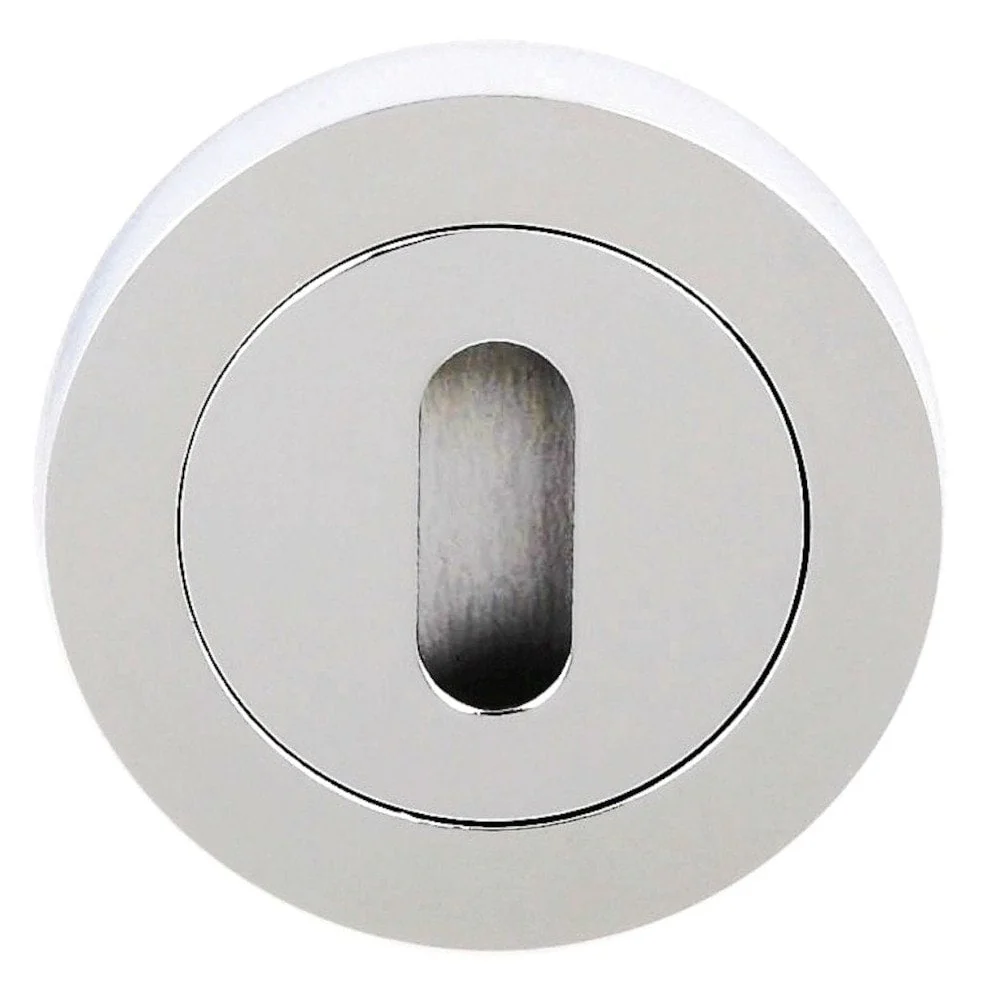 Status Round Key Escutcheon Pair - Polished Chrome