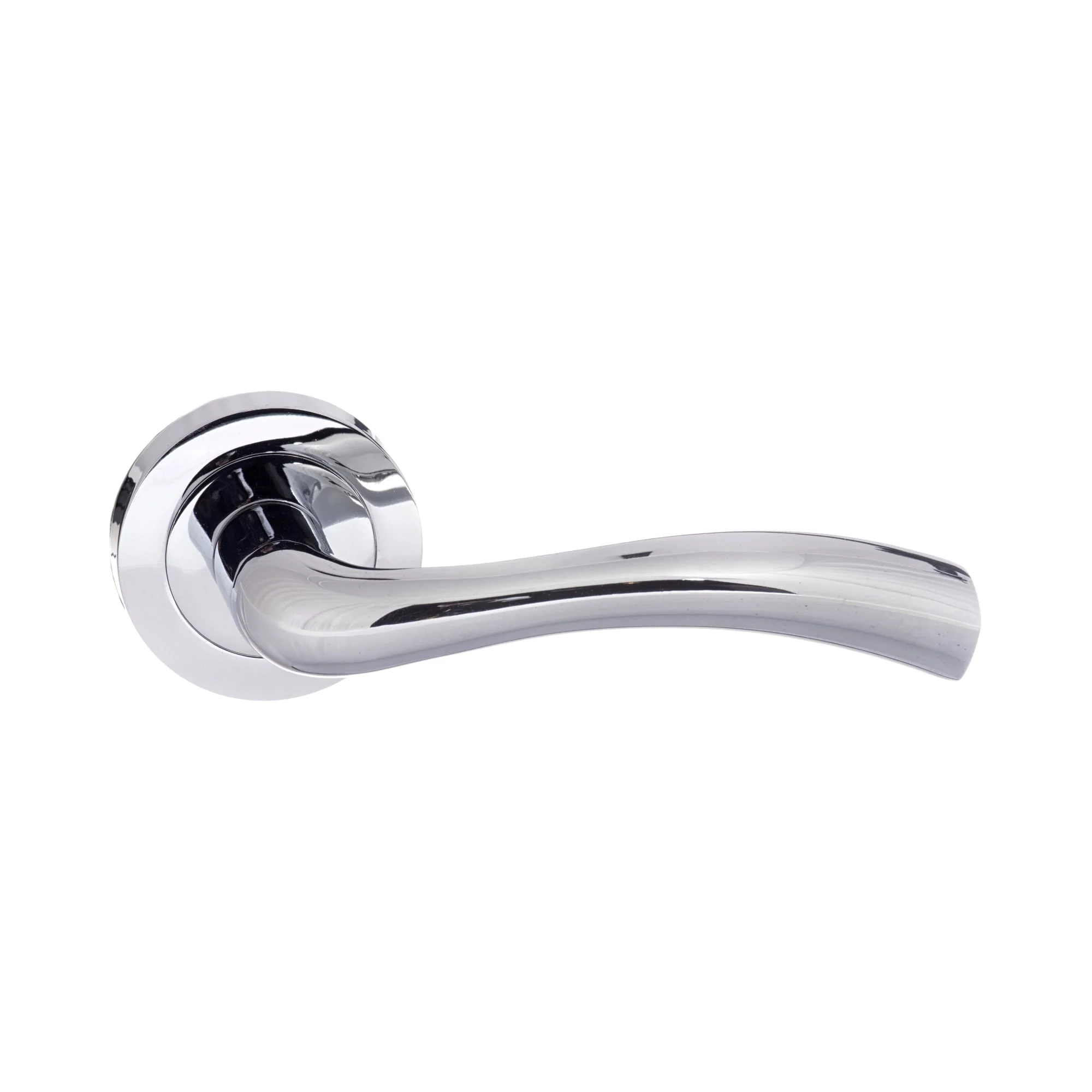 Status Texas Round Lever Door Handle - Polished Chrome