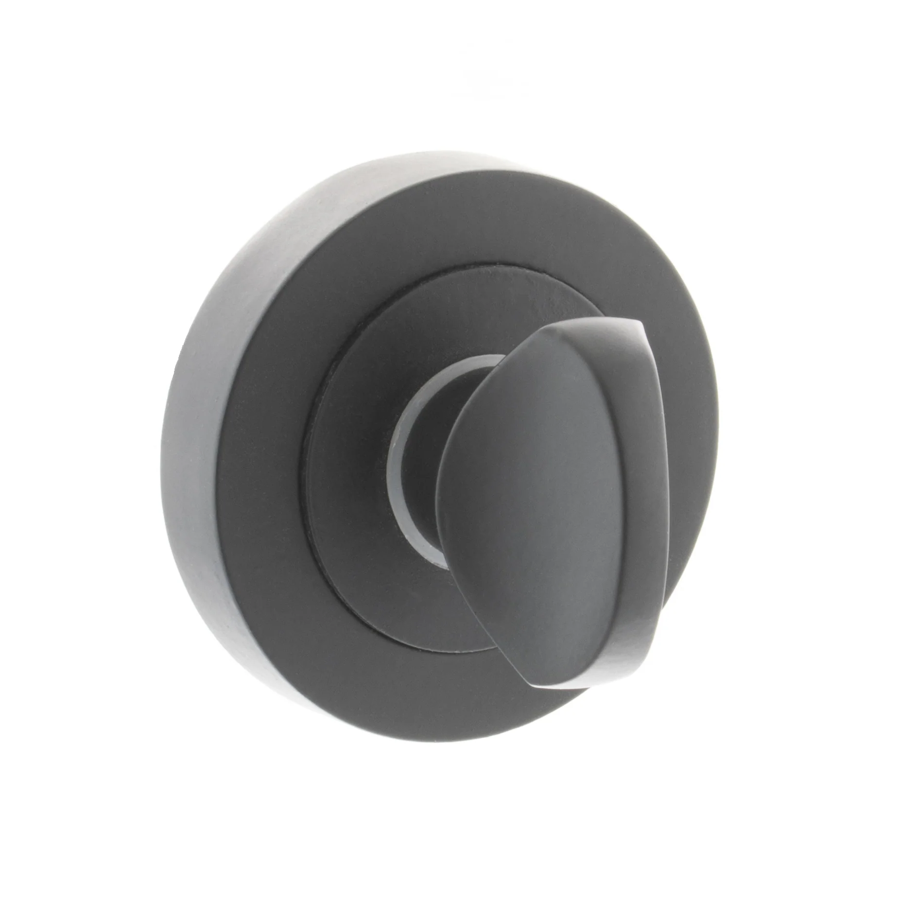 Status WC Turn and Release On Round Rose, Matt Black