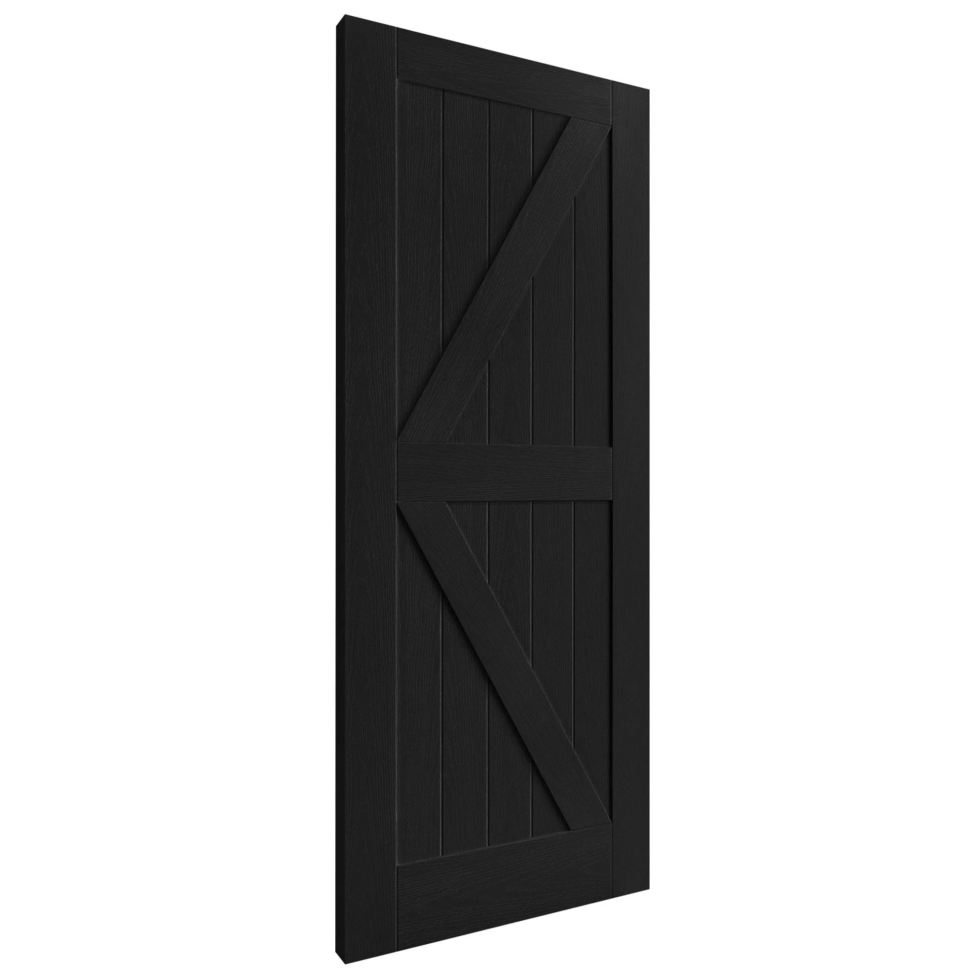 Black Internal Fully Finished Oak Barn Made-to-Measure Door - Image 2