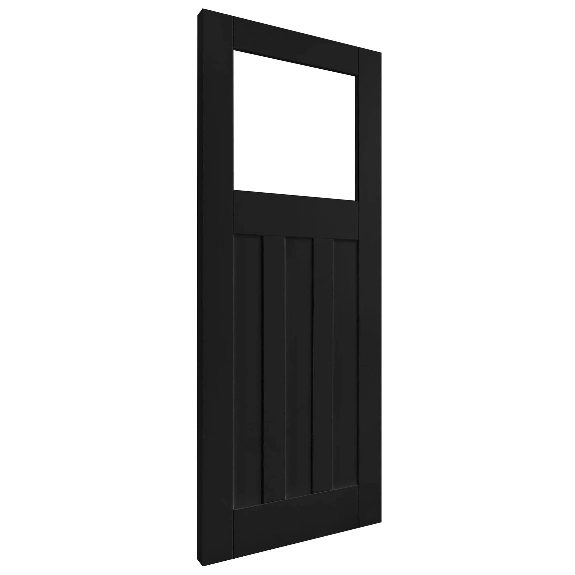 Black Internal Fully Finished Oak DX Clear Glass Door - Image 2