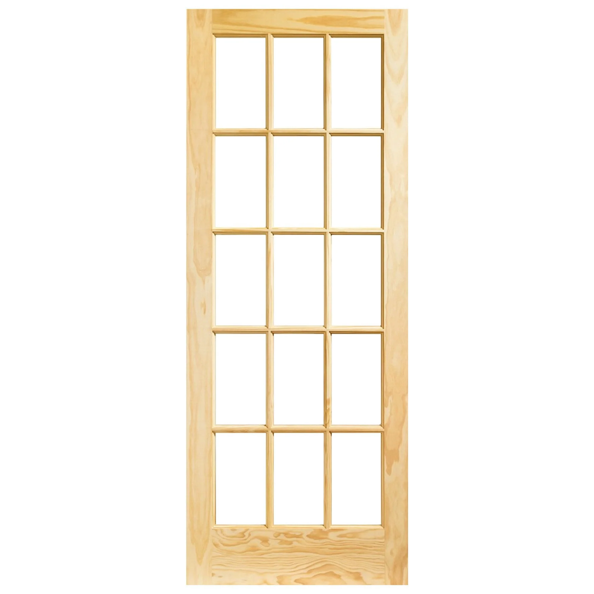 Clear Pine Internal Unfinished SA 15 Clear Glass Door - Image 3