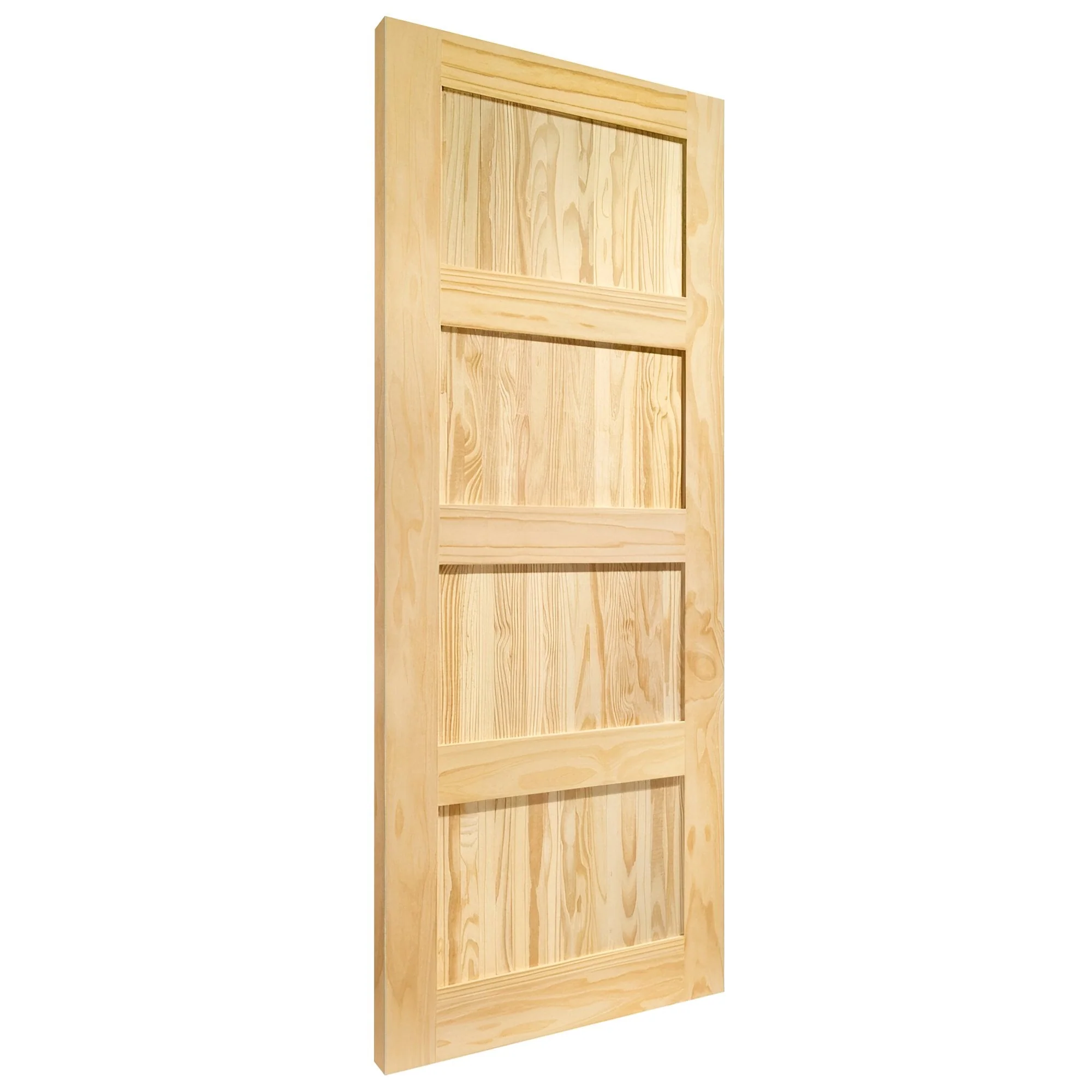 Clear Pine Internal Unfinished Shaker 4 Panel Door - Image 2