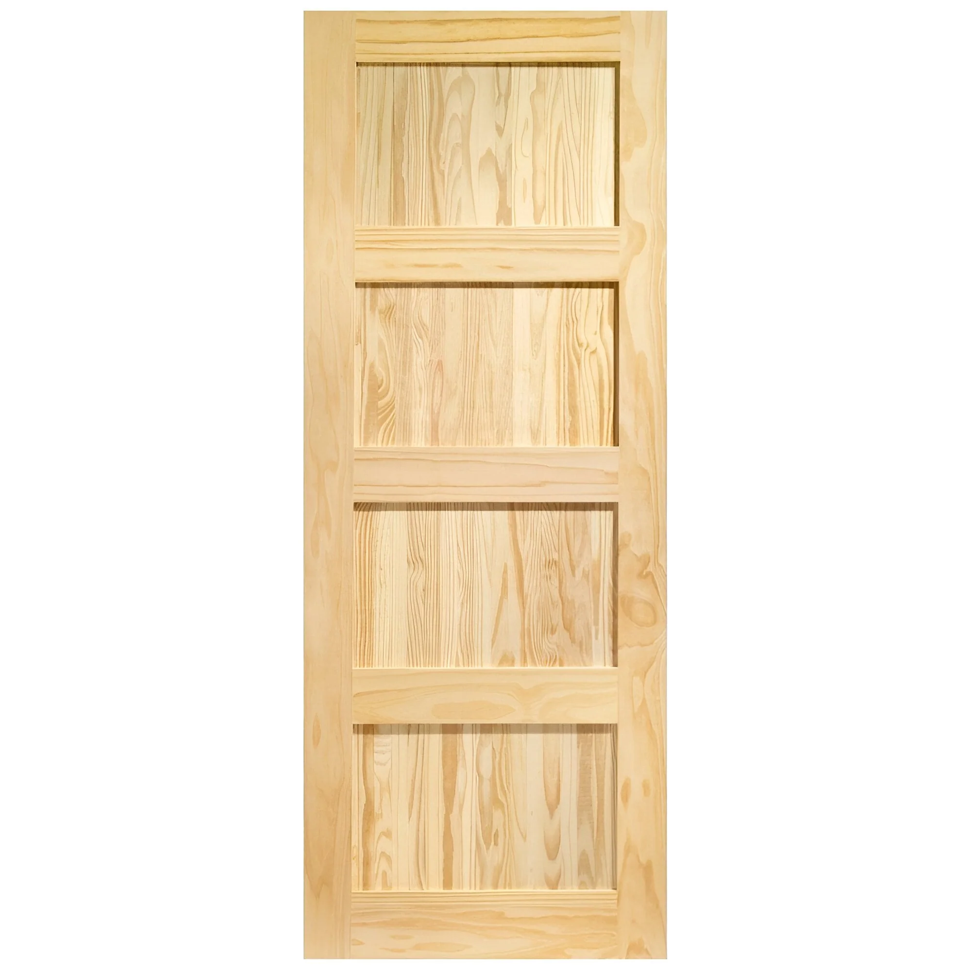 Clear Pine Internal Unfinished Shaker 4 Panel Door - Image 3