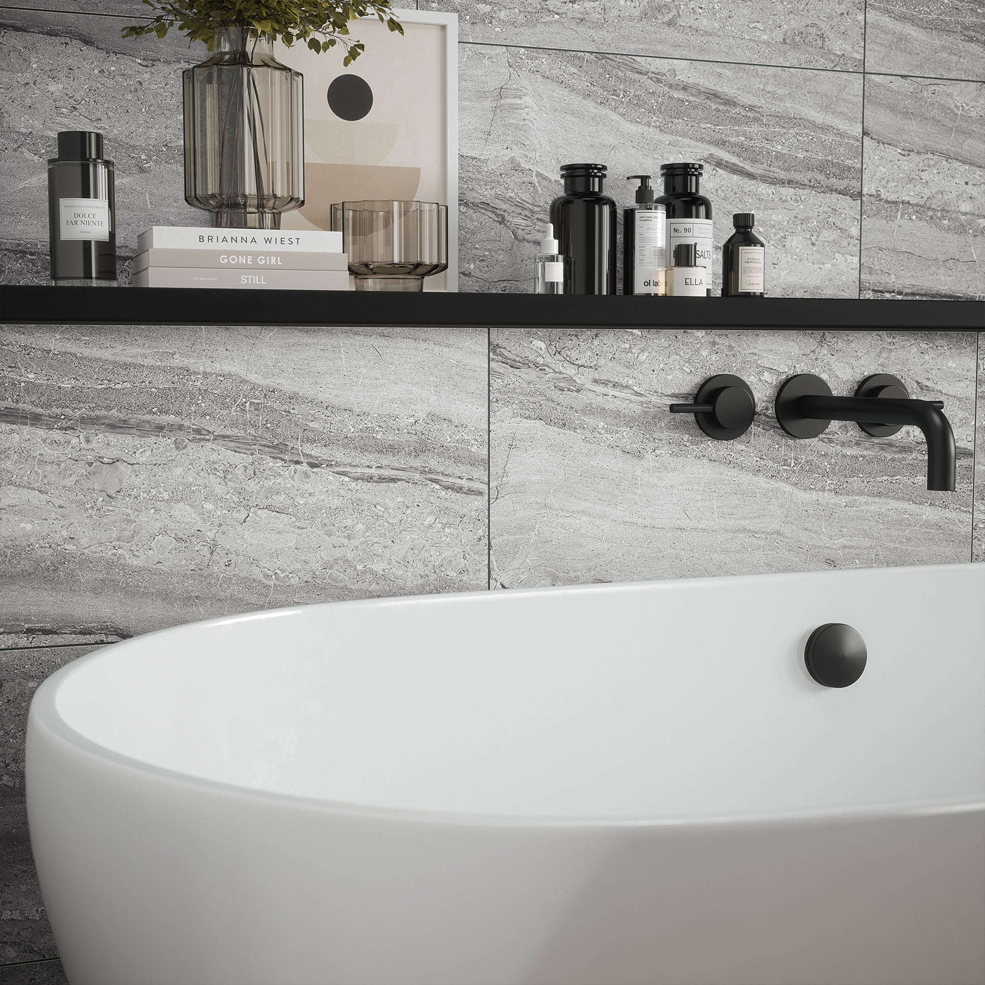 Grey - Arden 8.3mm Matt Tile Sample (P12879) - Image 3
