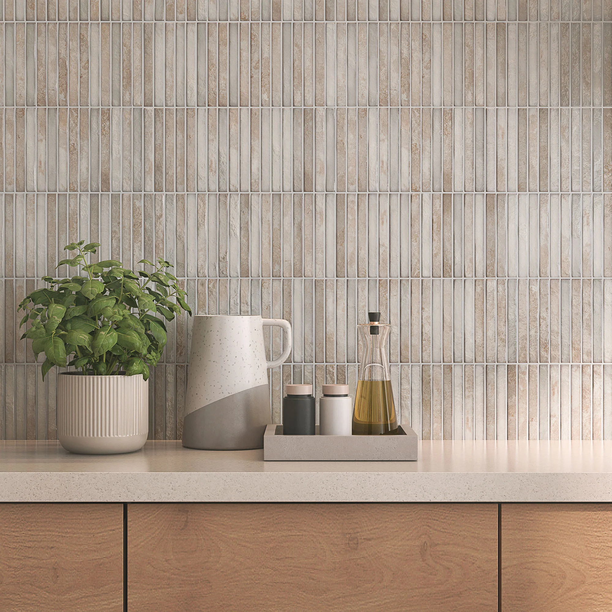 Grey - Elara 9.2mm Gloss Tile Sample (P13881) - Image 2