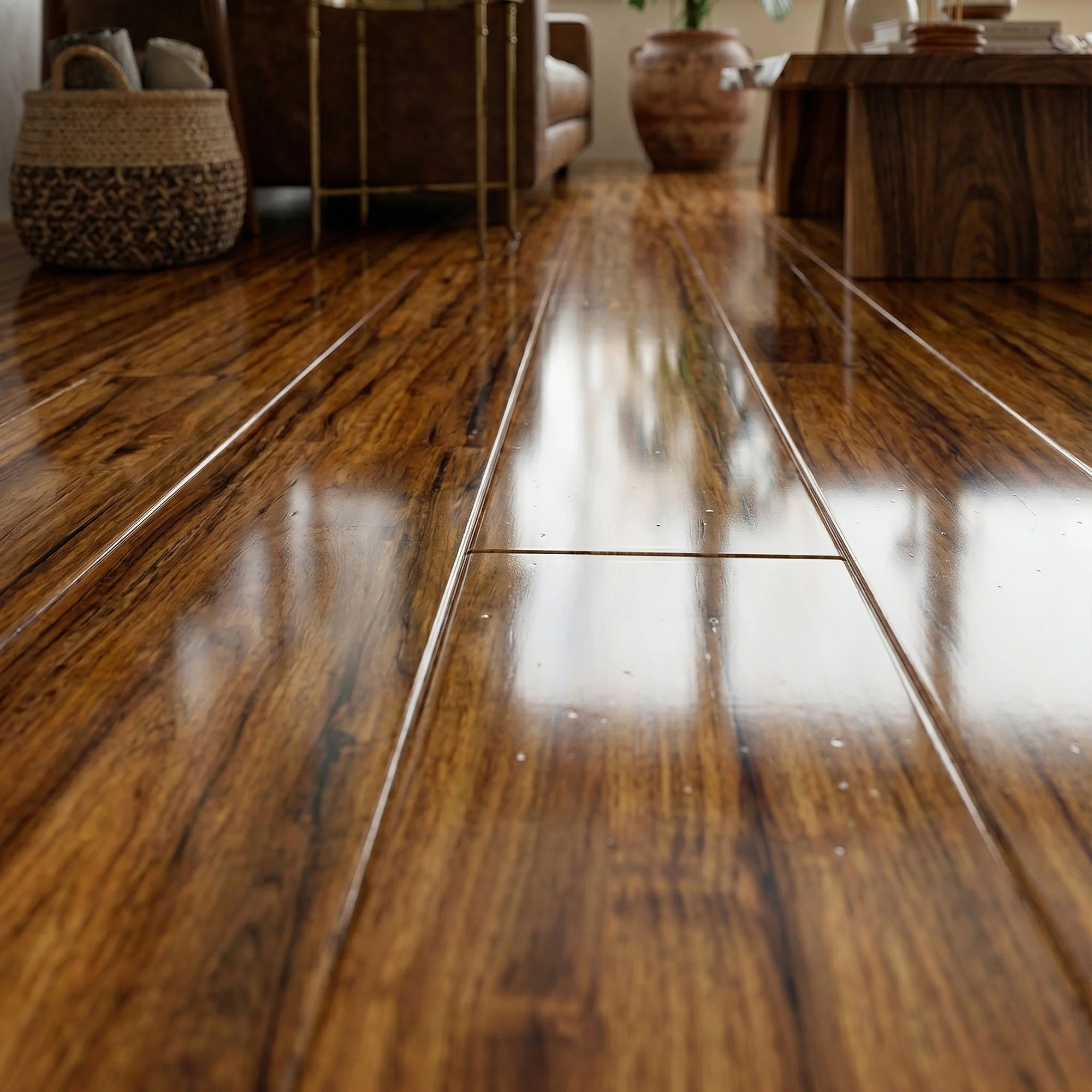 Hickory Bravo - Aqua Pro 8mm High Gloss Laminate Flooring - Image 3