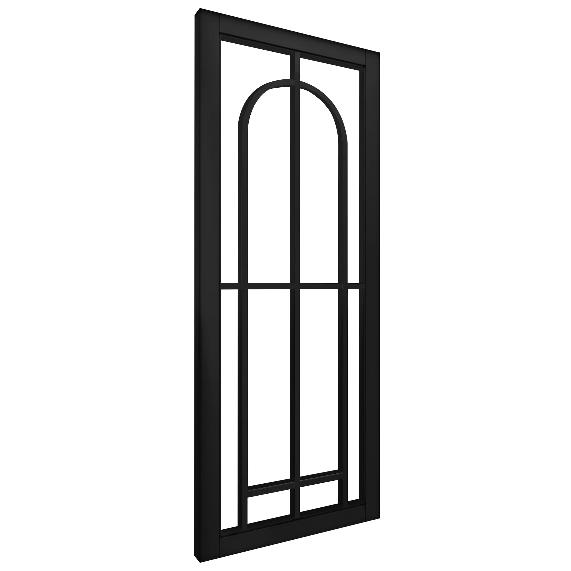 Jet Black Internal Fully Finished 10 Light Arch Industrial Studio Door - Image 2