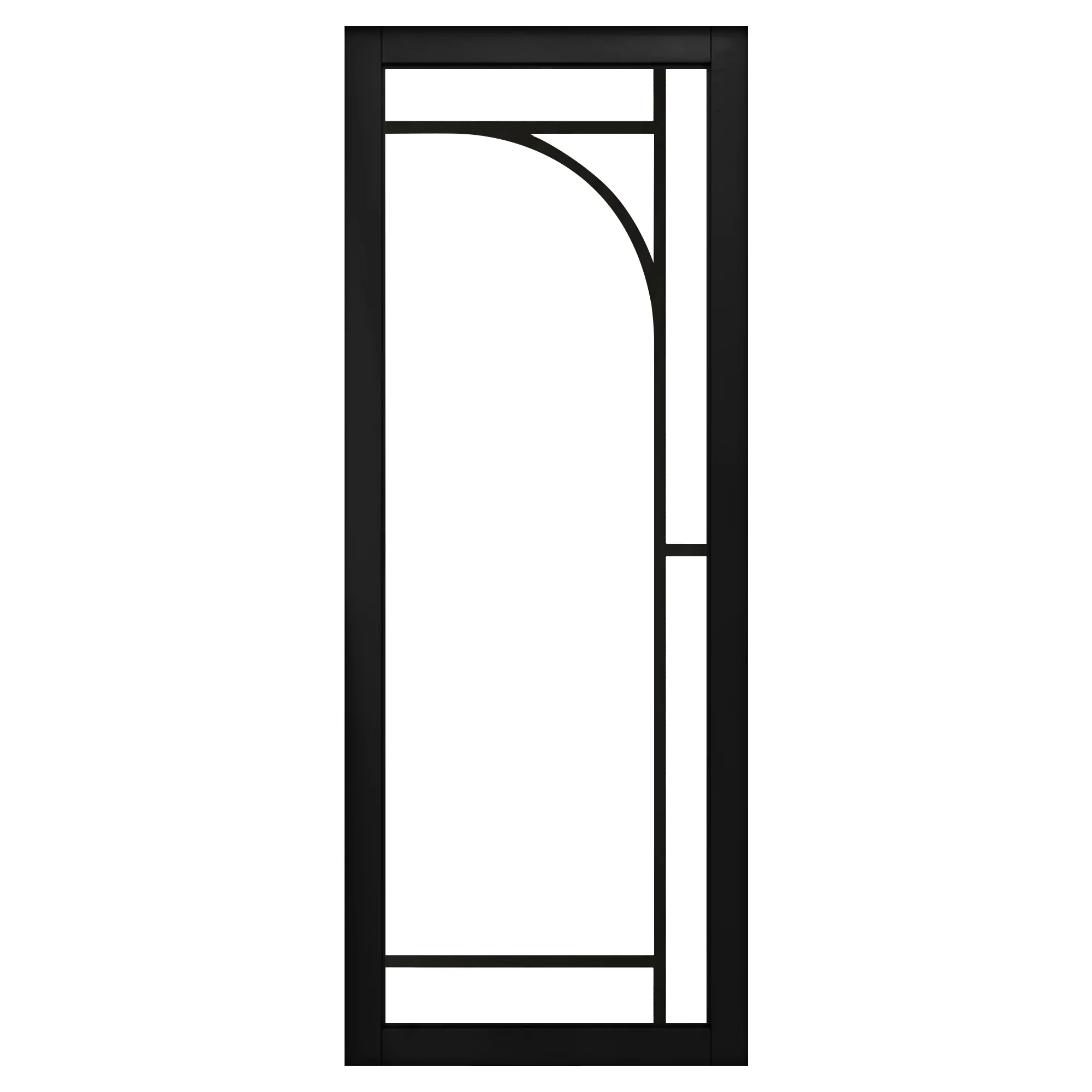 Jet Black Internal Fully Finished 12 Light Arch Industrial Studio French Door - Image 4