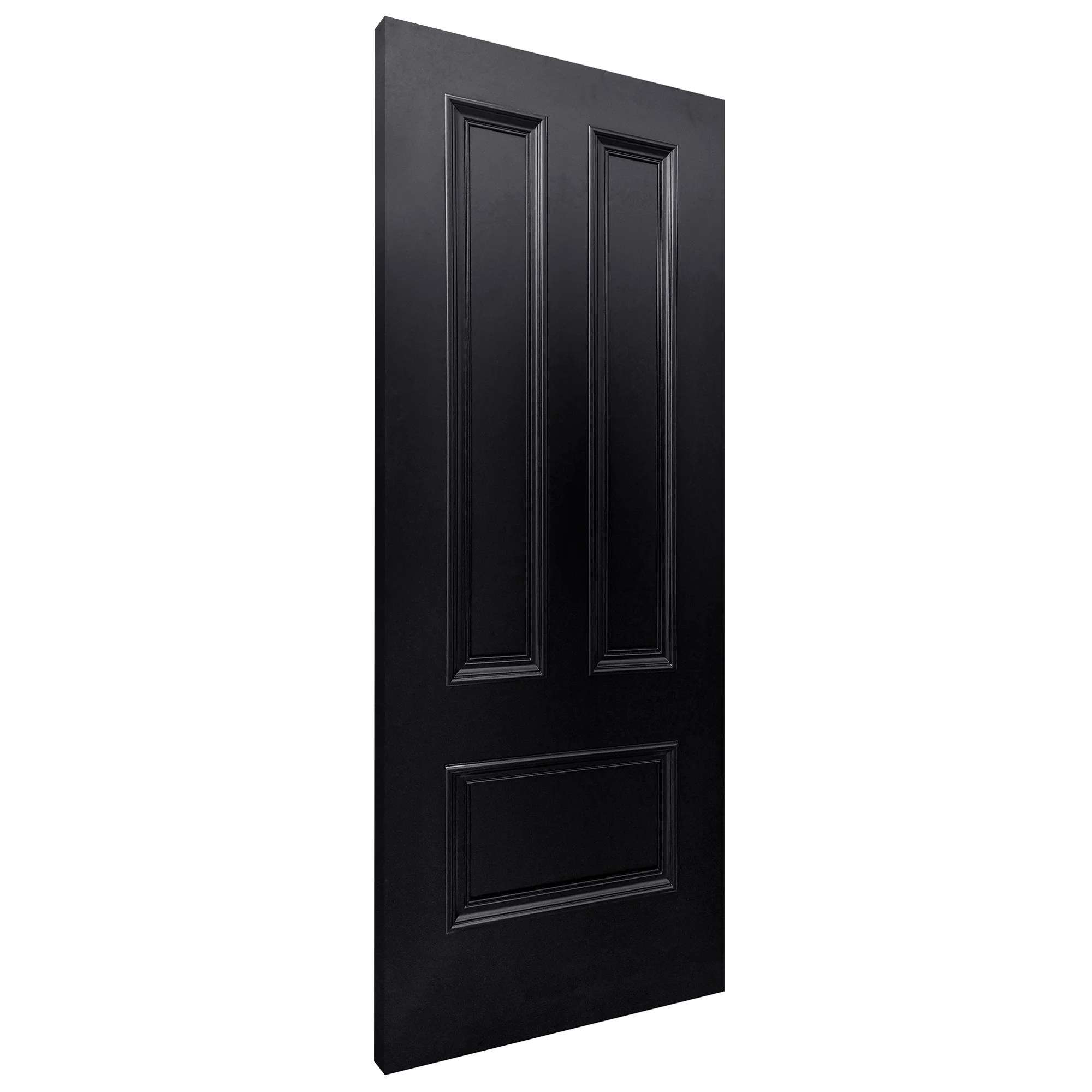 Jet Black Internal Fully Finished Belgravia 3 Panel Door - Image 4