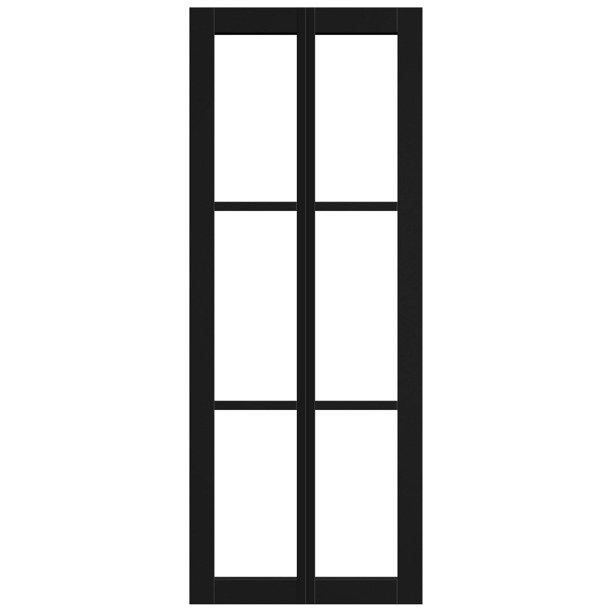Jet Black Internal Fully Finished Industrial Studio 3 Light Clear Glass Bi-fold Door - Image 3