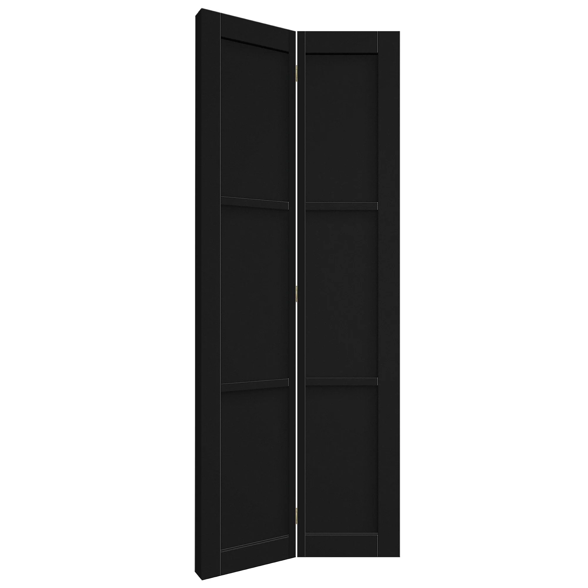 Jet Black Internal Fully Finished Industrial Studio 3 Panel Bi-fold Door - Image 2