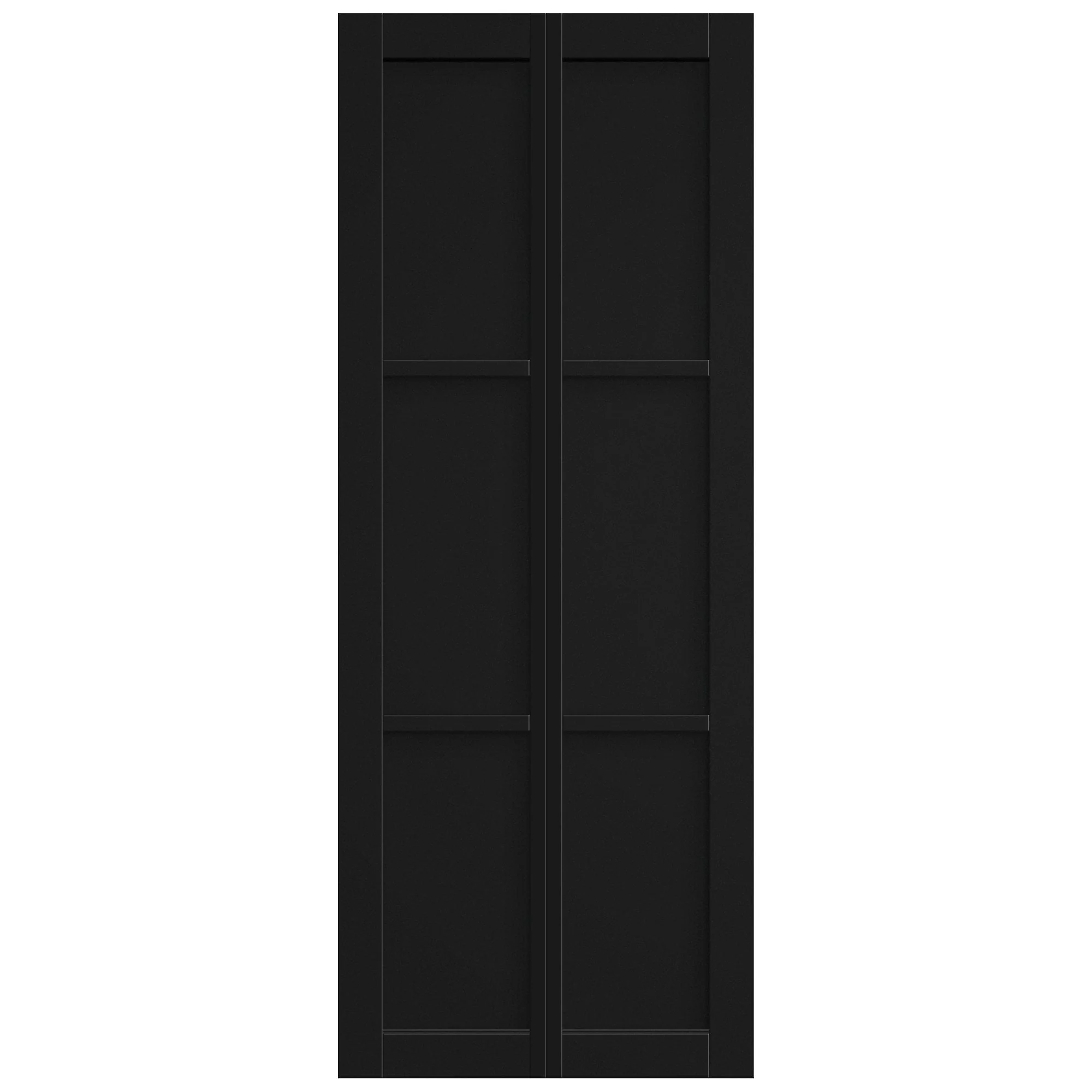Jet Black Internal Fully Finished Industrial Studio 3 Panel Bi-fold Door - Image 3