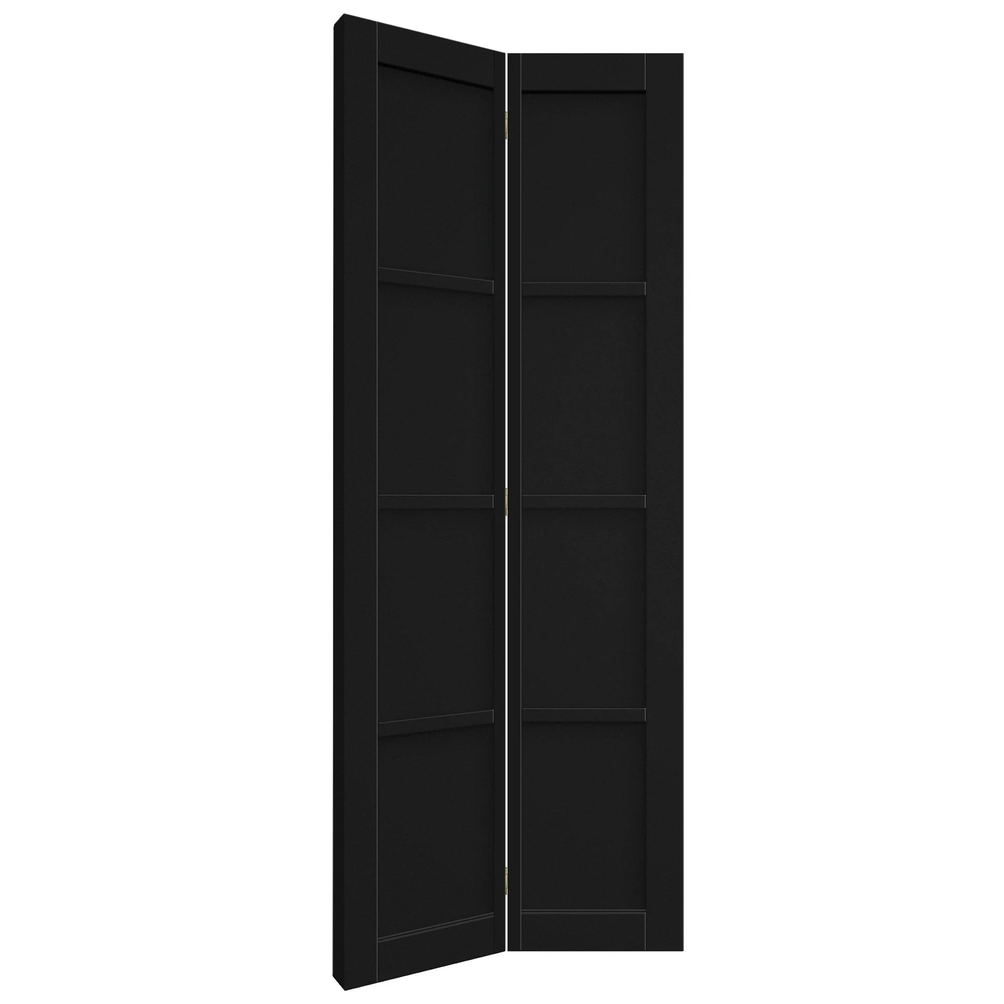 Jet Black Internal Fully Finished Industrial Studio 4 Panel Solid Bi-fold Door - Image 2