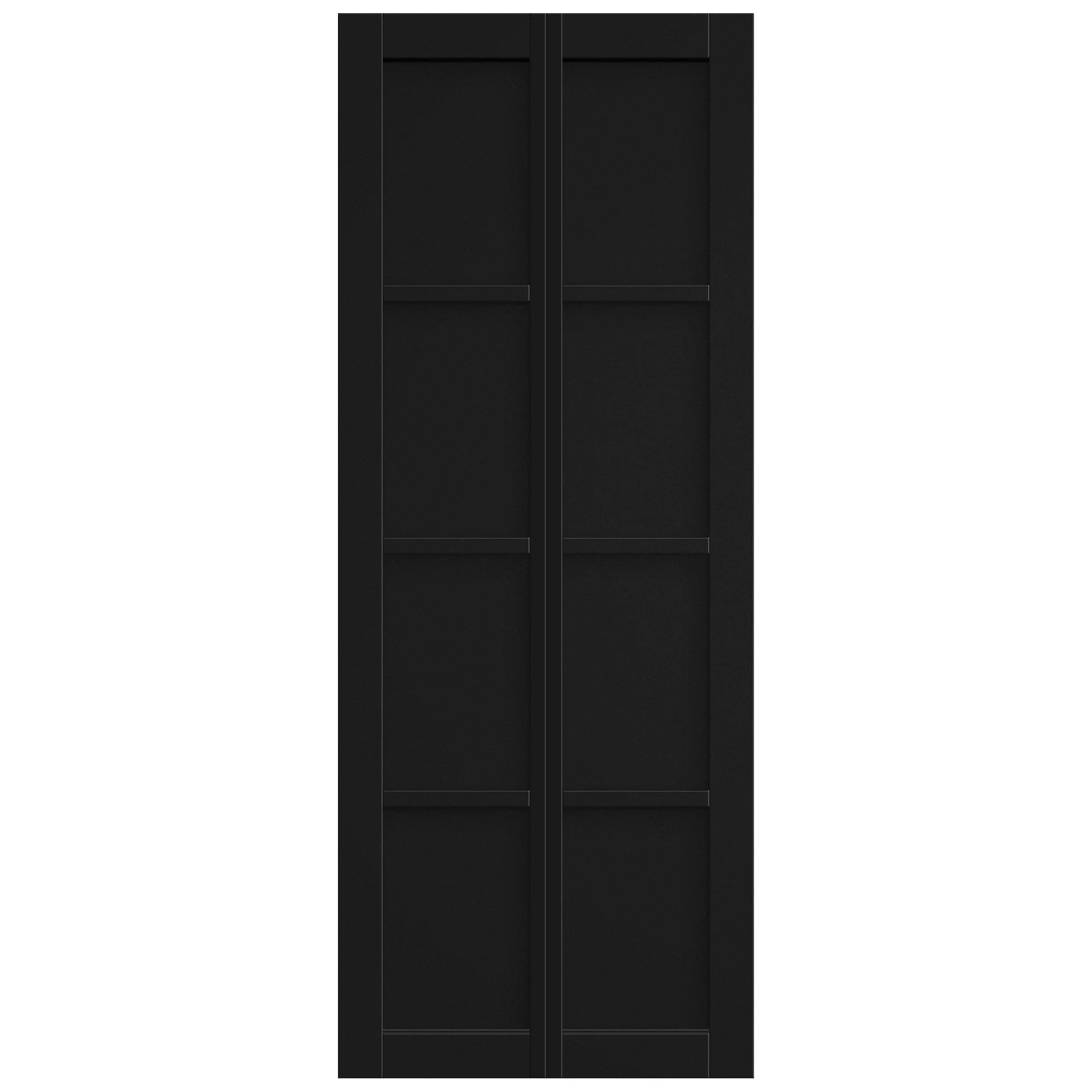 Jet Black Internal Fully Finished Industrial Studio 4 Panel Solid Bi-fold Door - Image 3