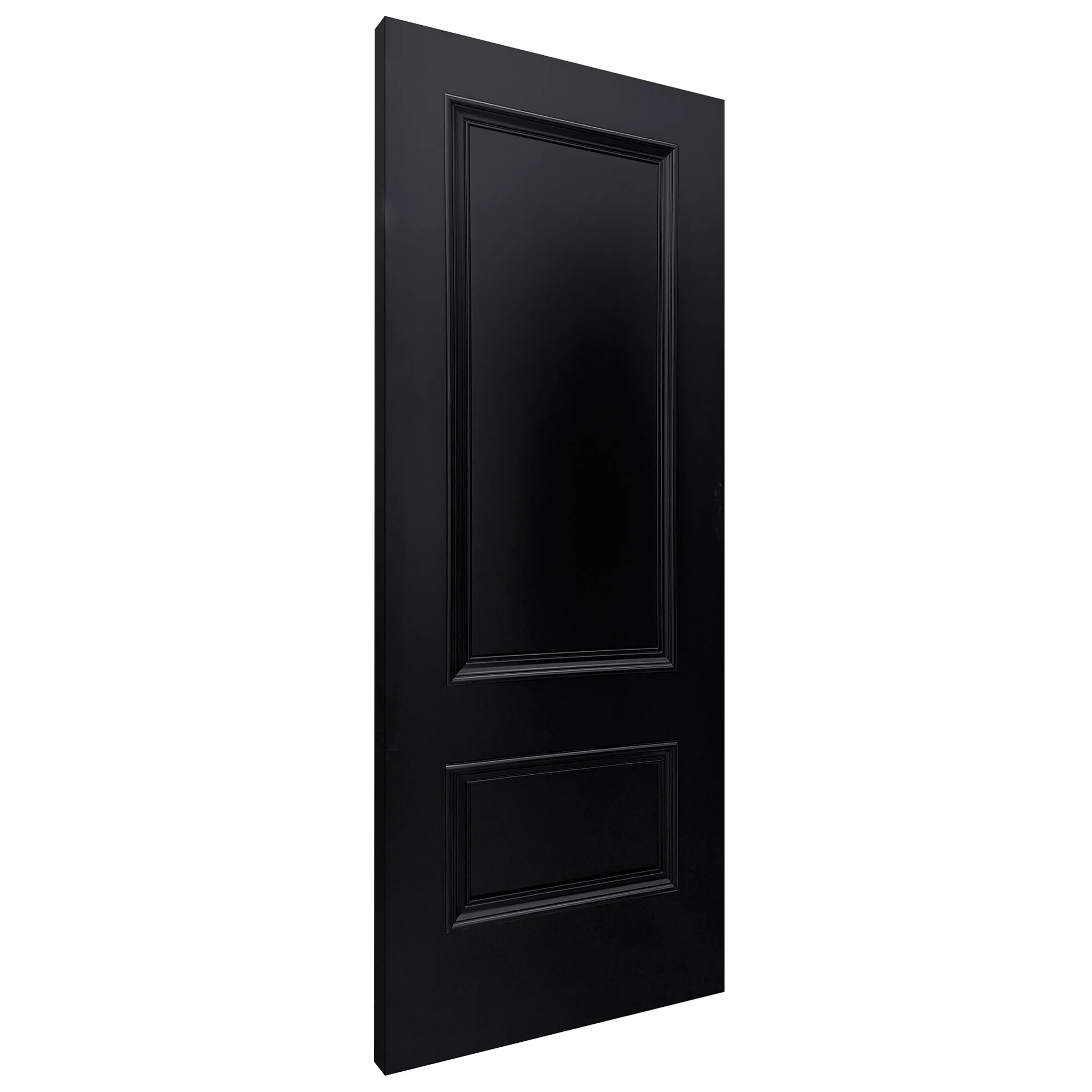 Jet Black Internal Fully Finished Mayfair 2 Panel Door - Image 4