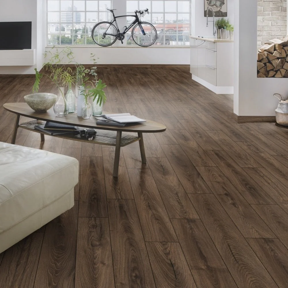 Espresso Carpenter Oak - Atlantic 10mm Handscraped Moisture Resistant Laminate Flooring - Image 7