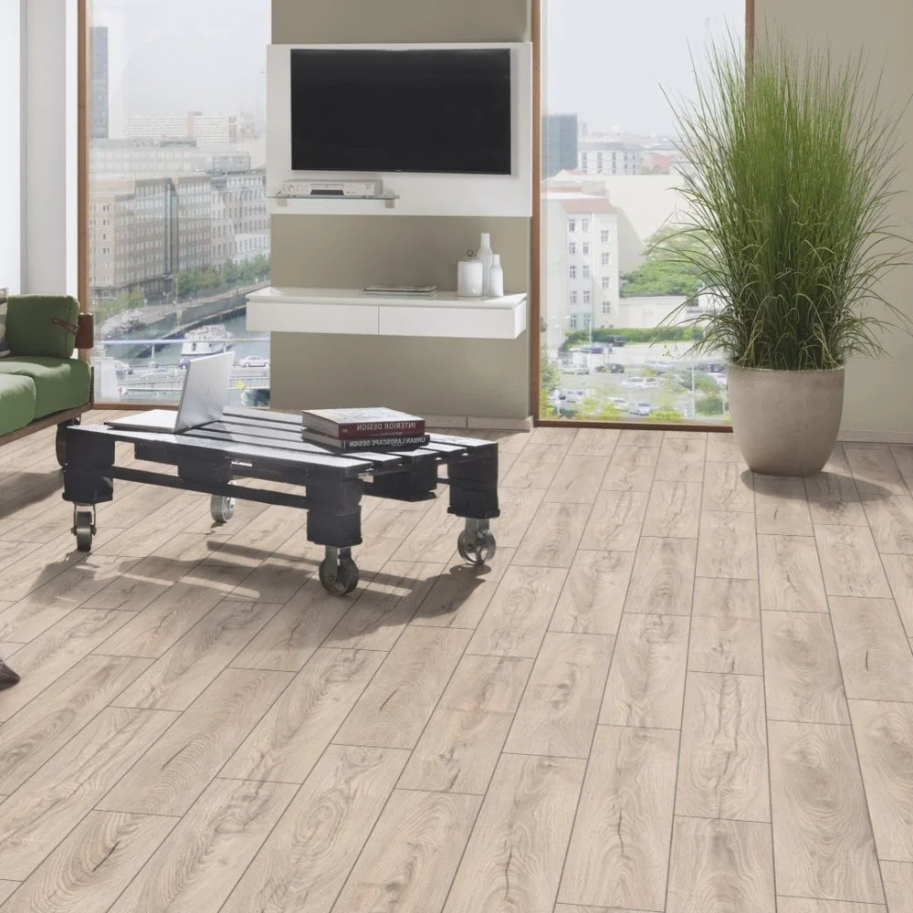 Mushroom Carpenter Oak - Atlantic 10mm Handscraped Moisture Resistant Laminate Flooring - Image 6