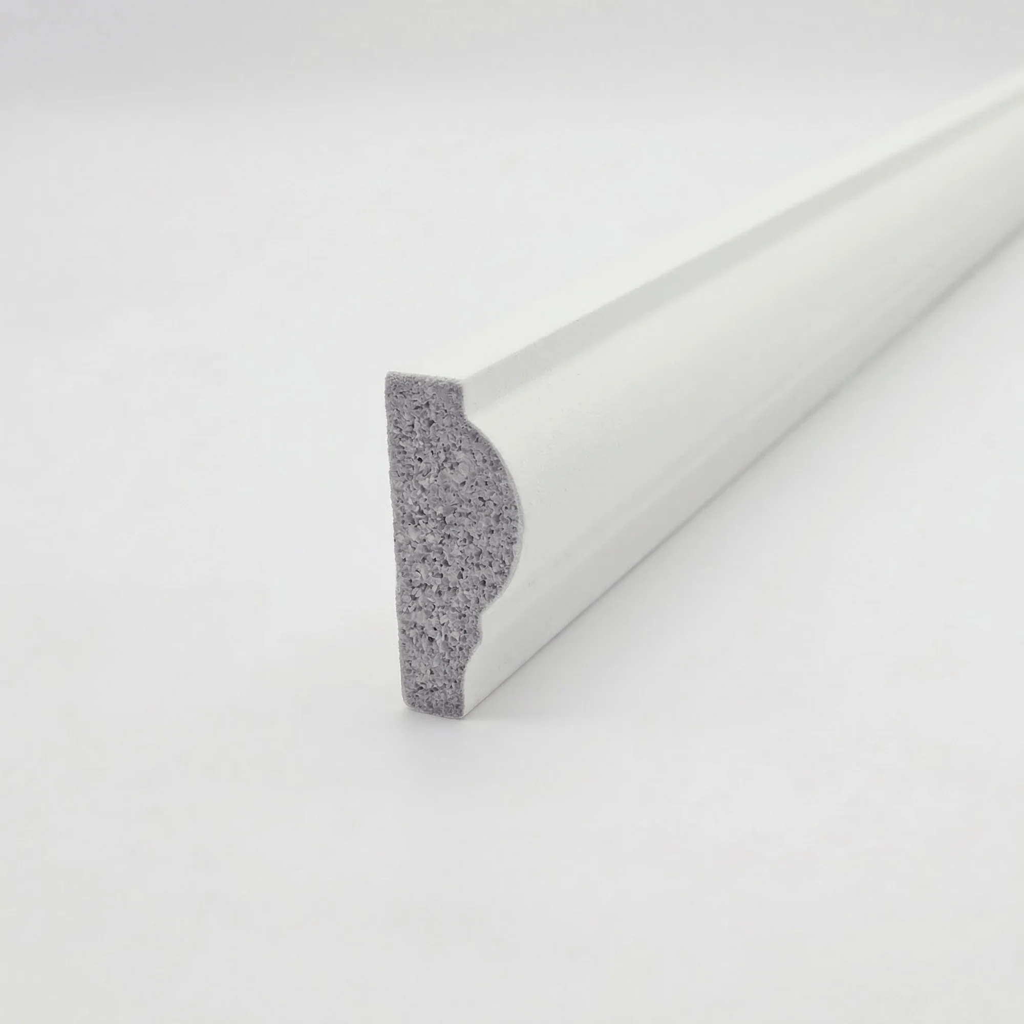 2.4mm White Water-Resistant Decorative Moulding 7mm x 27mm