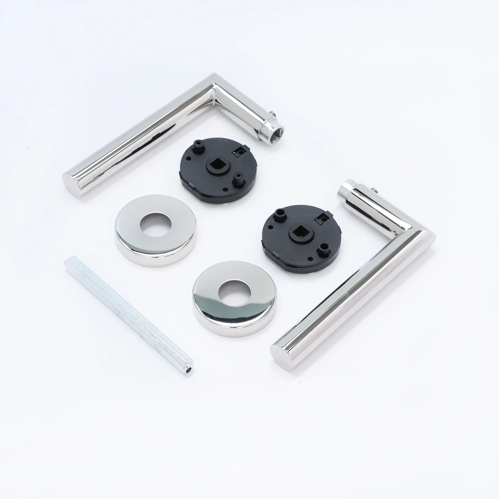 Lifestyle Alpha Lever on Round Rose Handle Set - Polished Chrome - Image 5