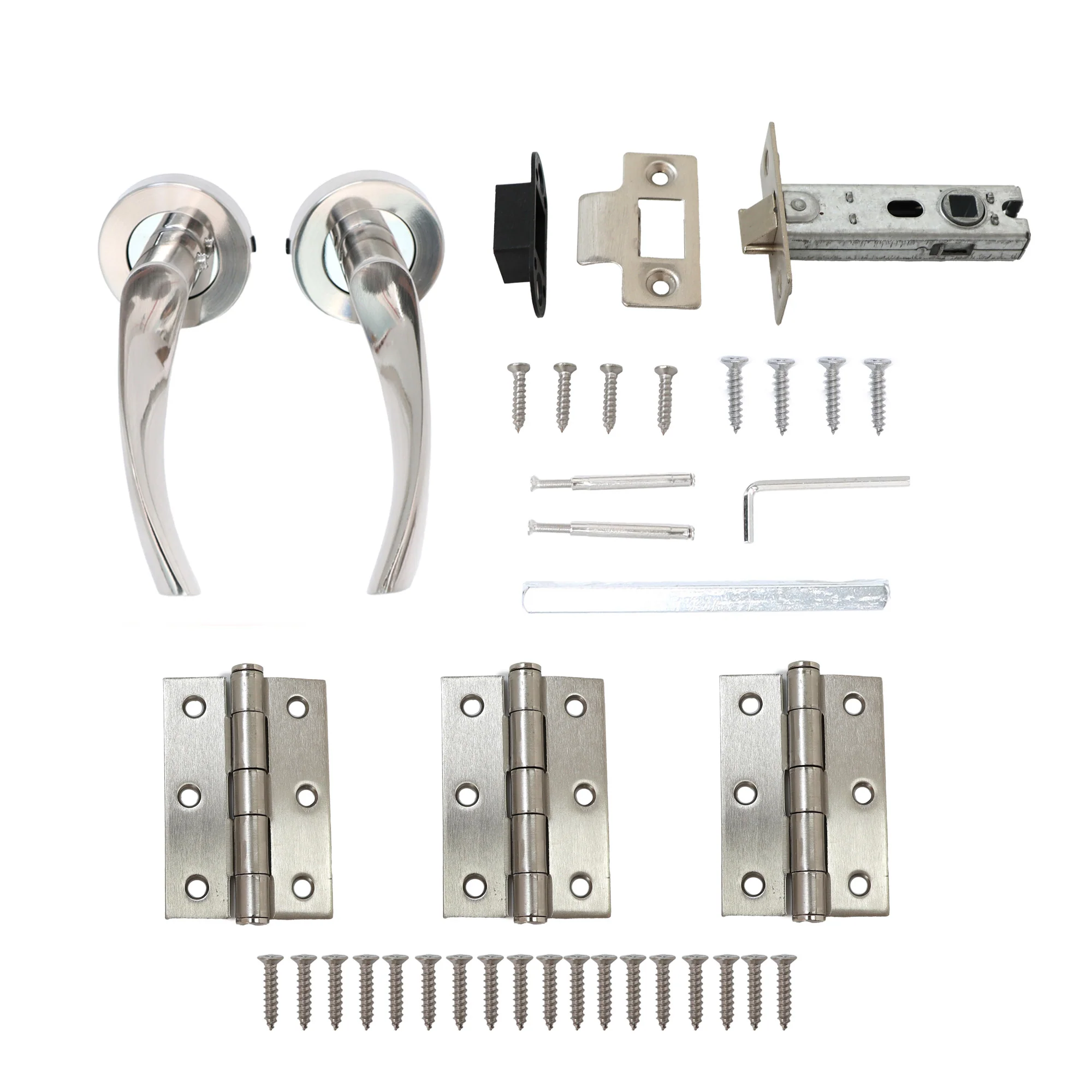 Lifestyle Mizar Lever on Round Rose Handle Set - Satin Nickel - Image 7