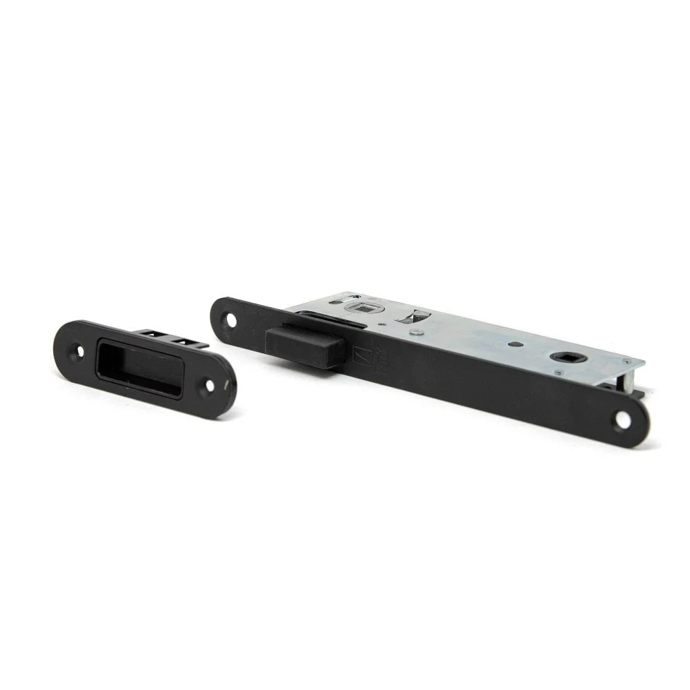 Studio Industrial Round Rose Lever Door Handle Set - Matt Black - Image 7