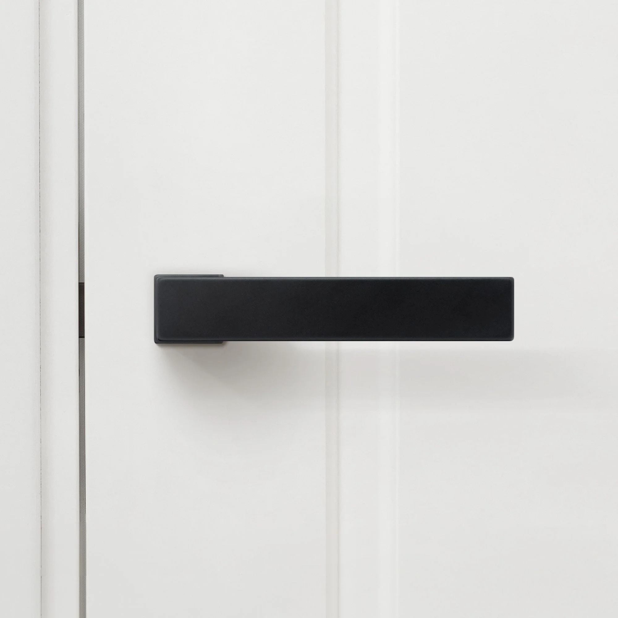 Studio Industrial Square Rose Lever Door Handle Set - Matt Black - Image 5