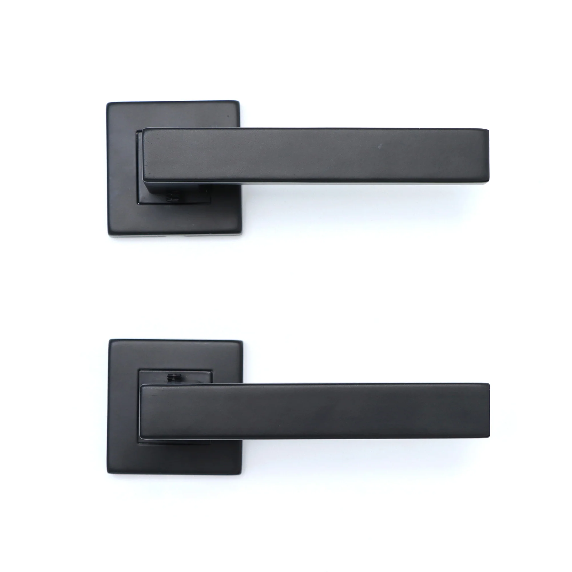 Superior Callisto Lever on Square Rose Handle Set - Matt Black - Image 2