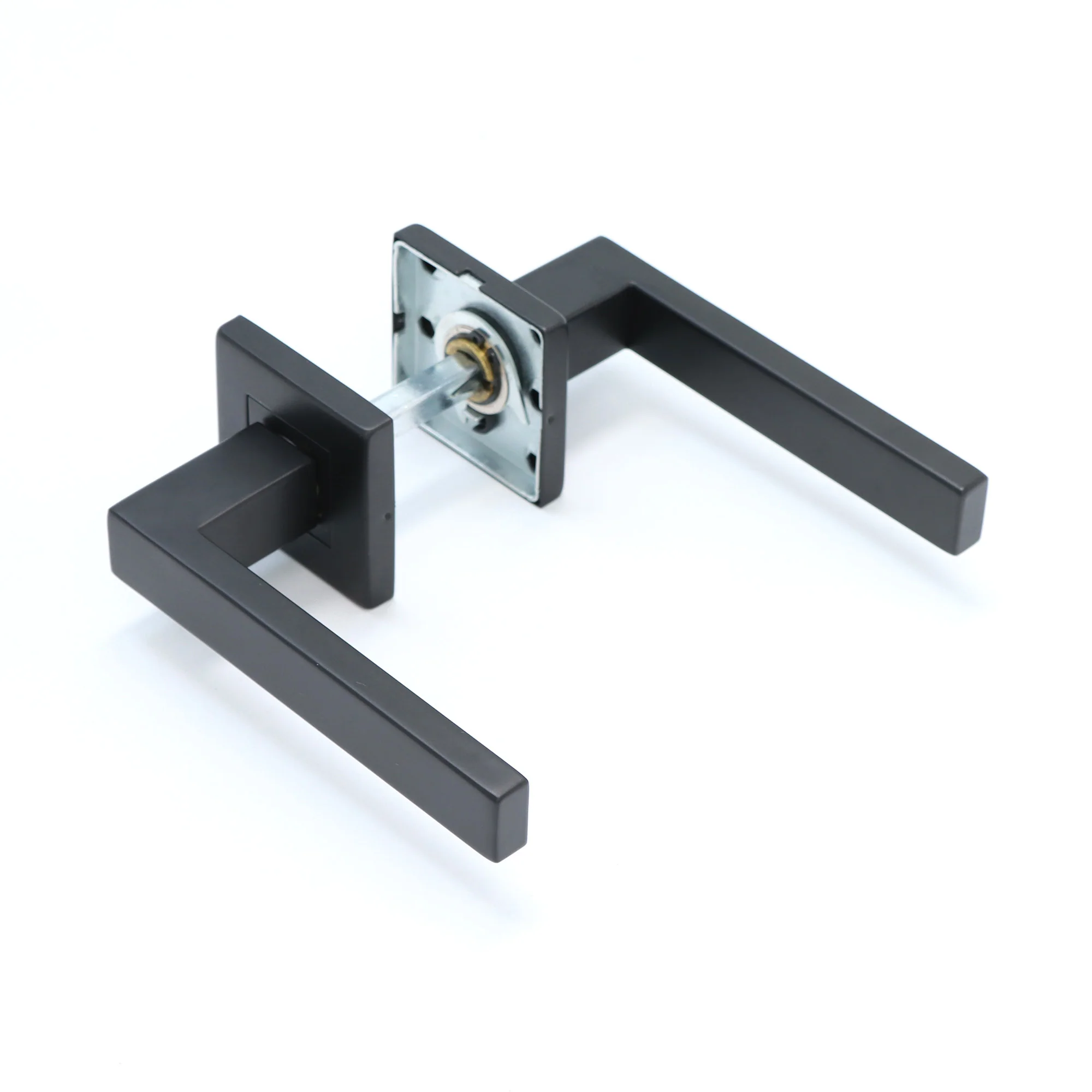 Superior Callisto Lever on Square Rose Handle Set - Matt Black - Image 3