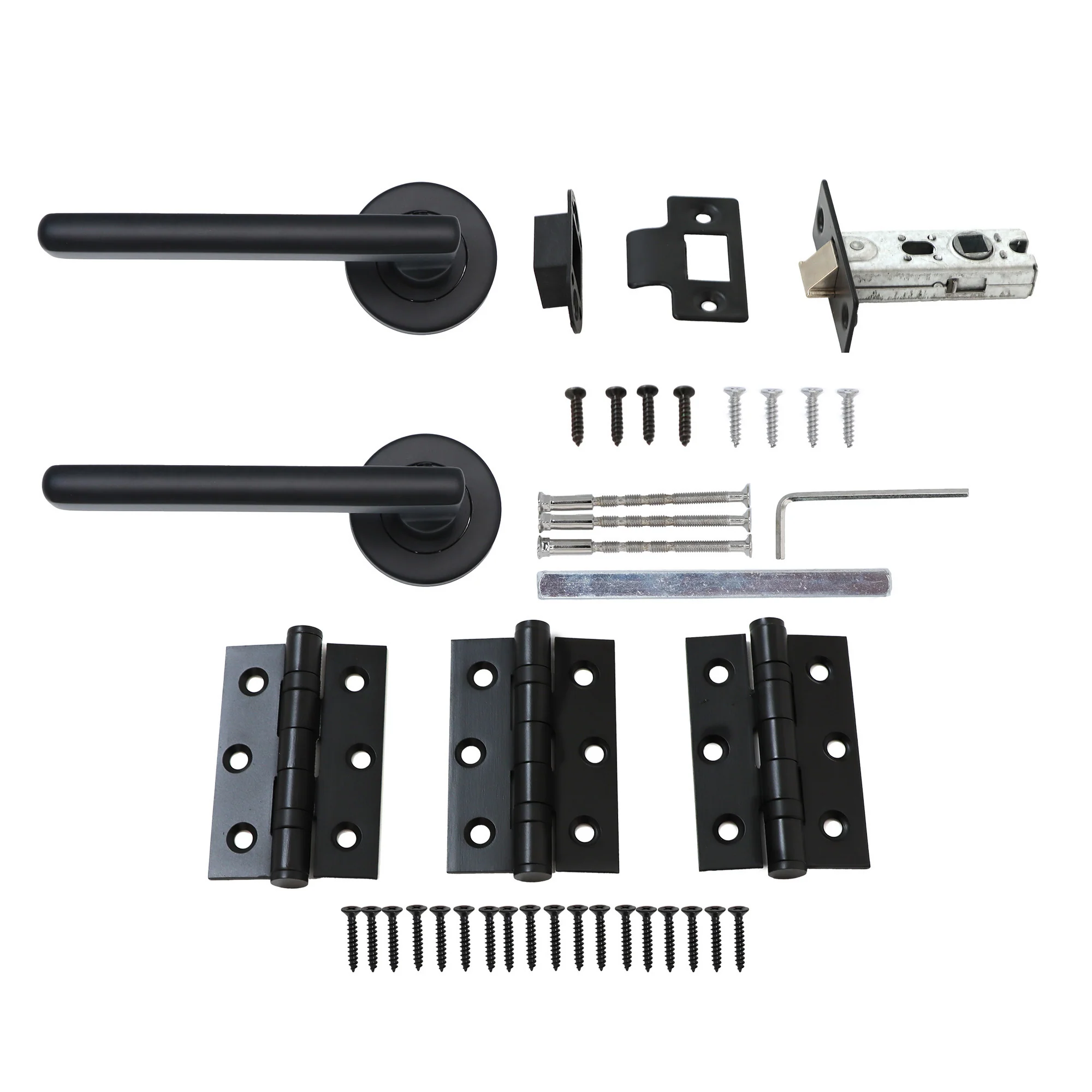Superior Luna Lever on Round Rose Handle Set - Matt Black - Image 4