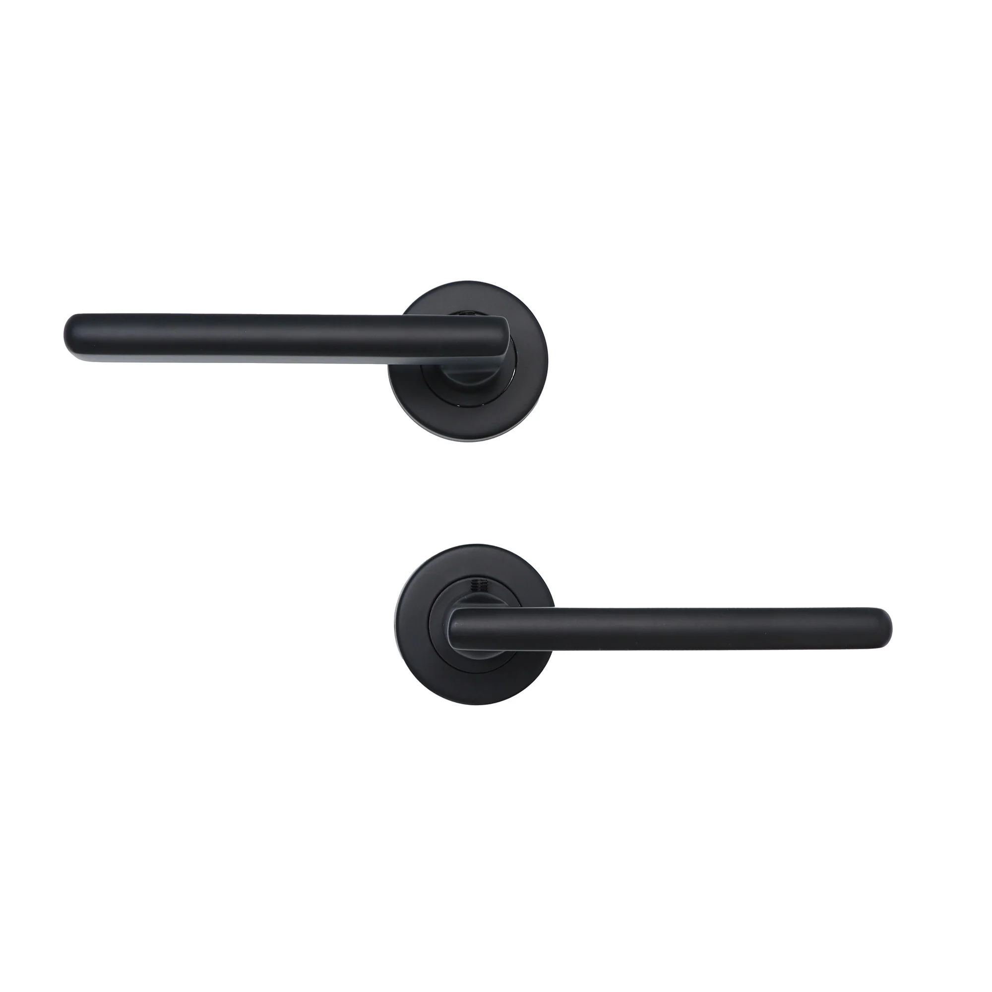 Superior Luna Lever on Round Rose Handle Set - Matt Black - Image 6