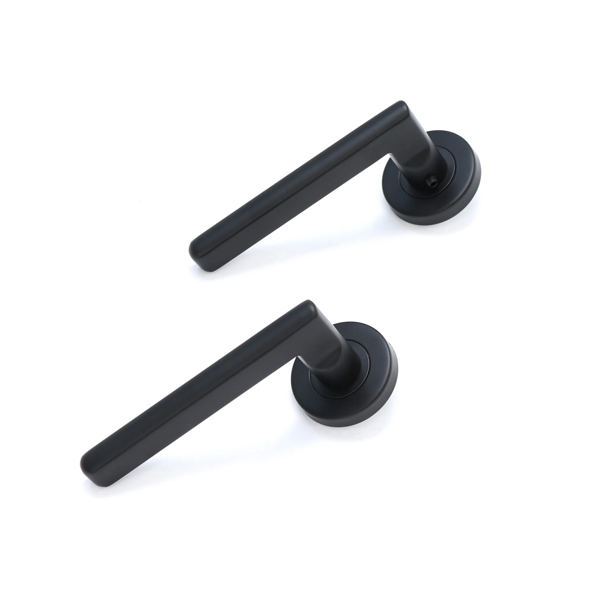 Superior Luna Lever on Round Rose Handle Set - Matt Black - Image 7