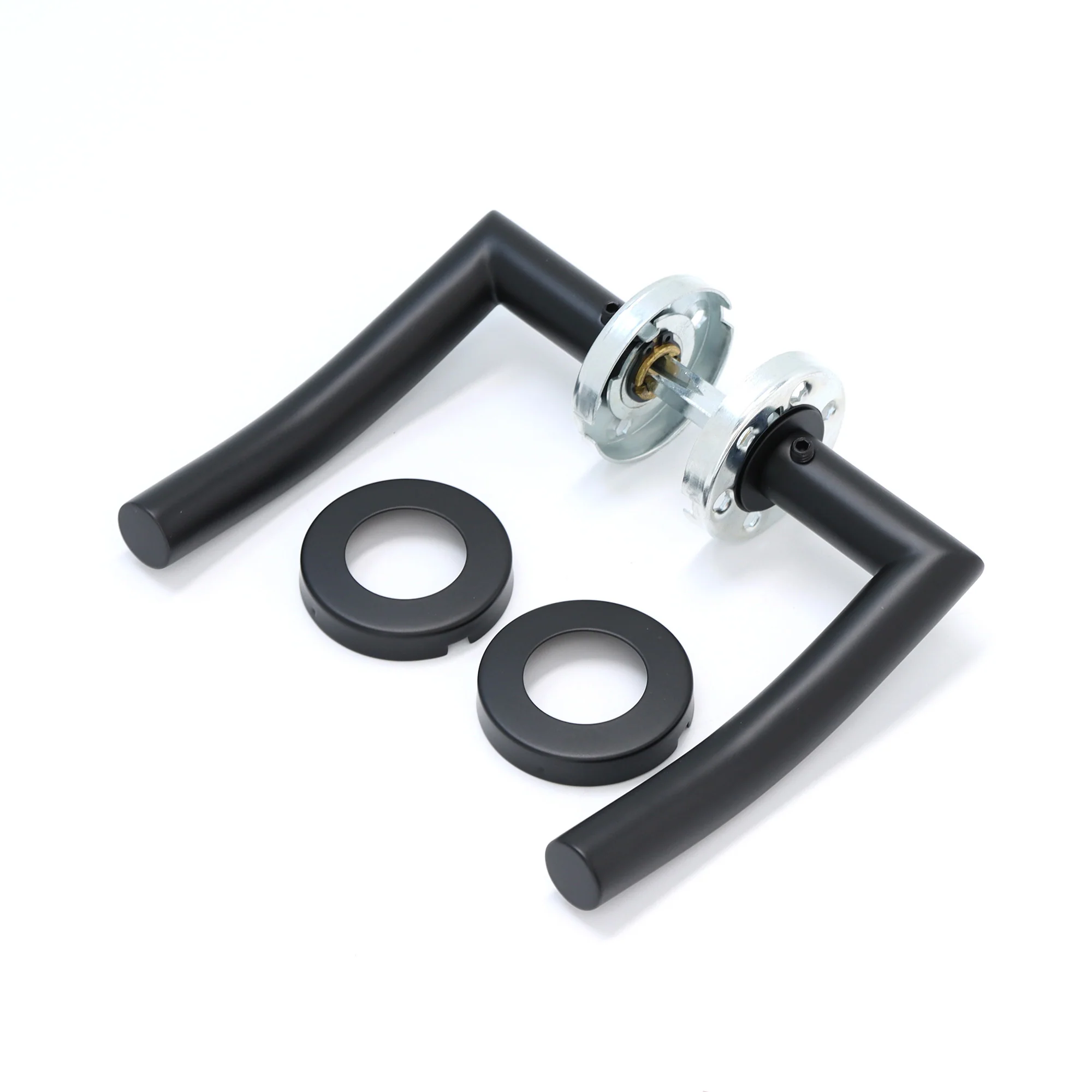 Superior Miranda Lever on Round Rose Handle Set - Matt Black - Image 3