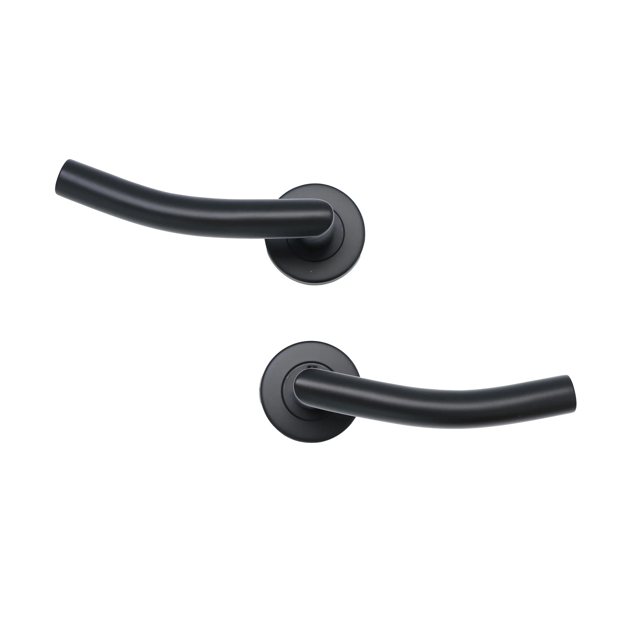 Superior Miranda Lever on Round Rose Handle Set - Matt Black - Image 7